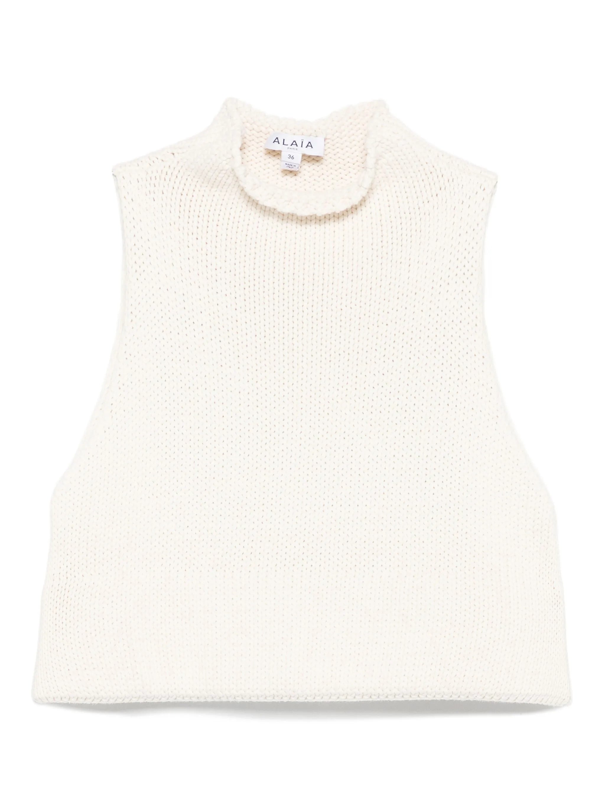 ribbed-knit tank top
