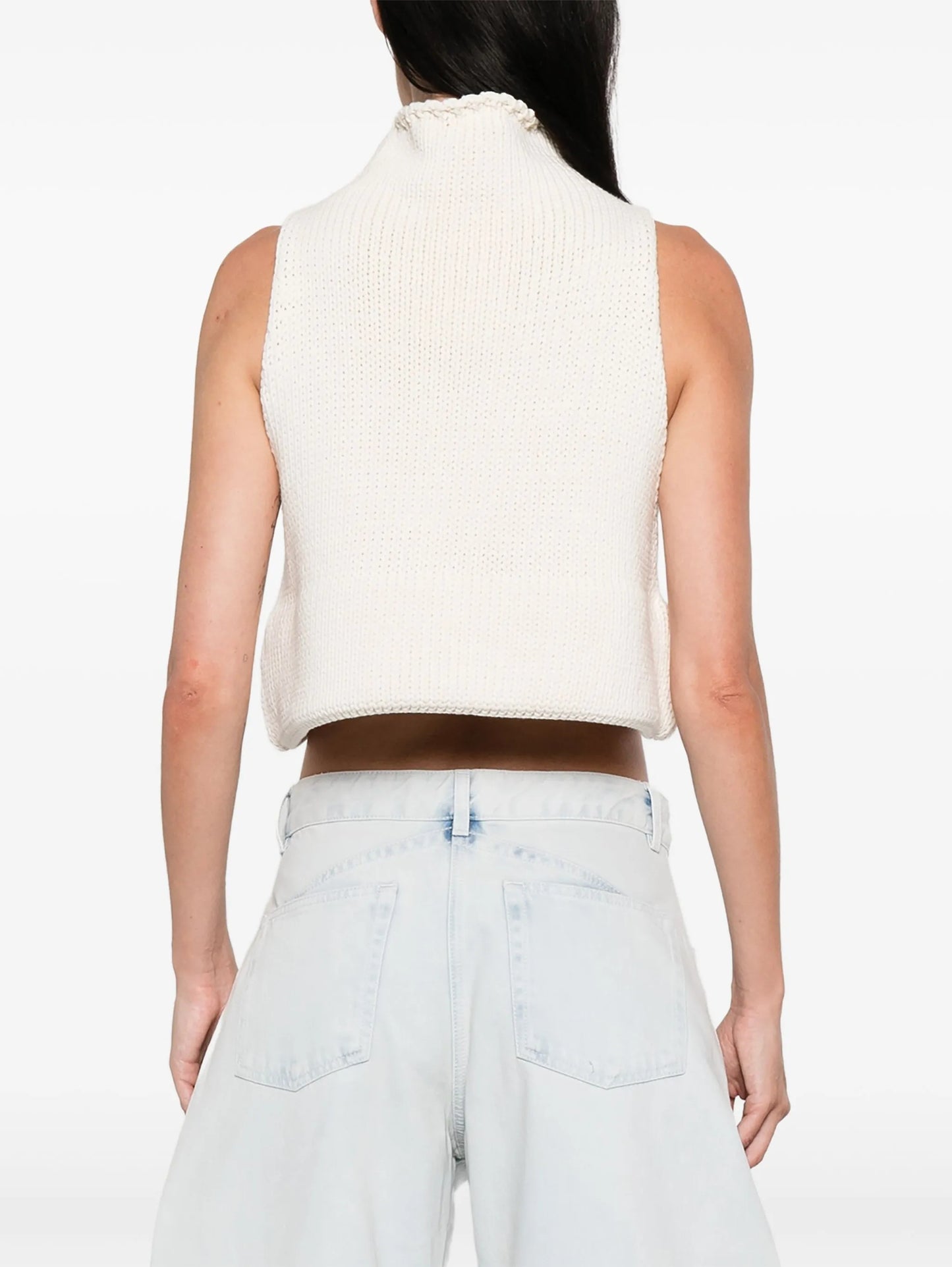 ribbed-knit tank top