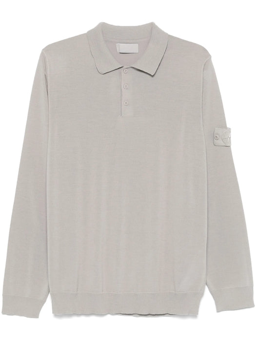 Compass-badge polo shirt
