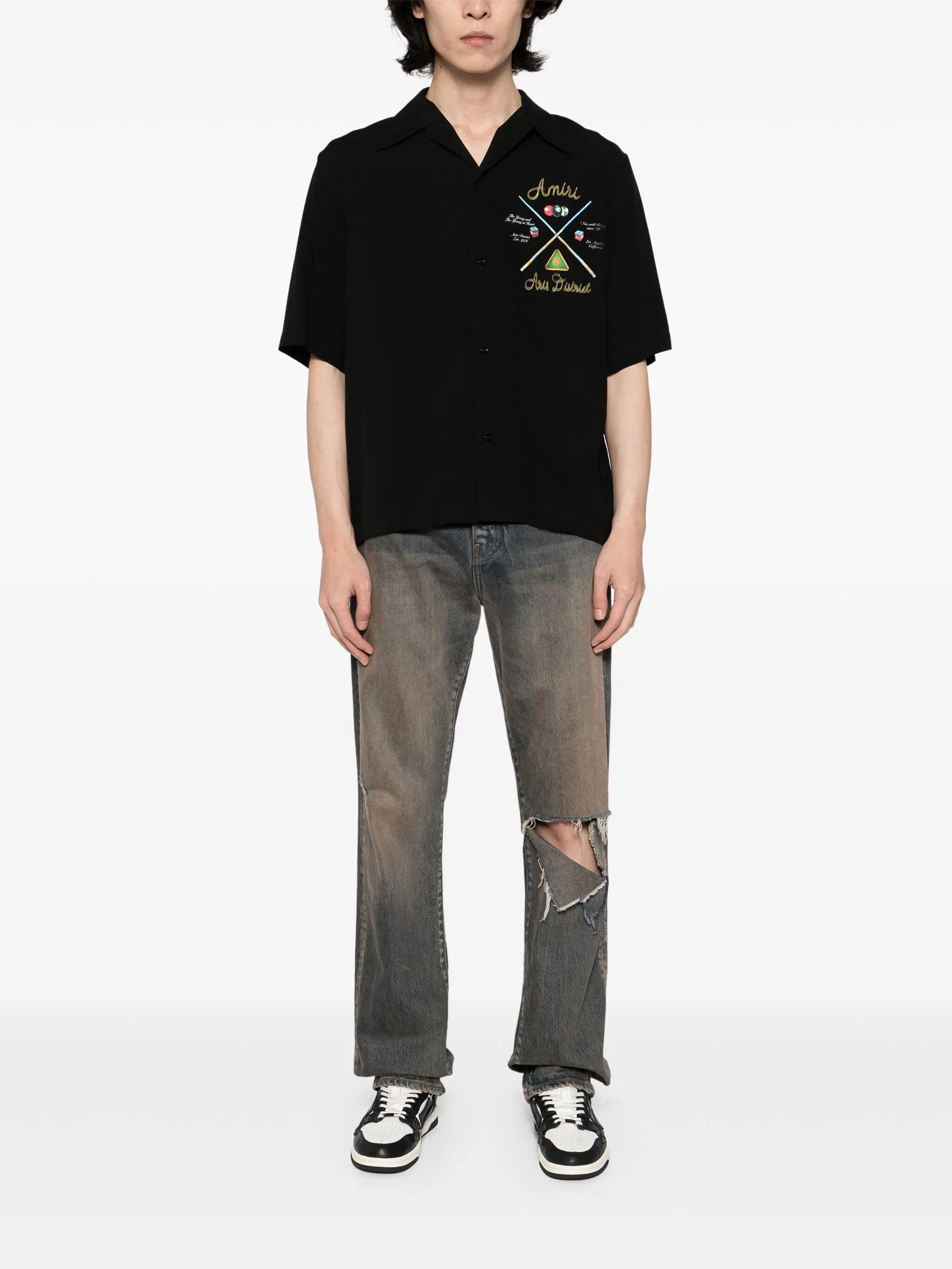 pool cue bowling shirt