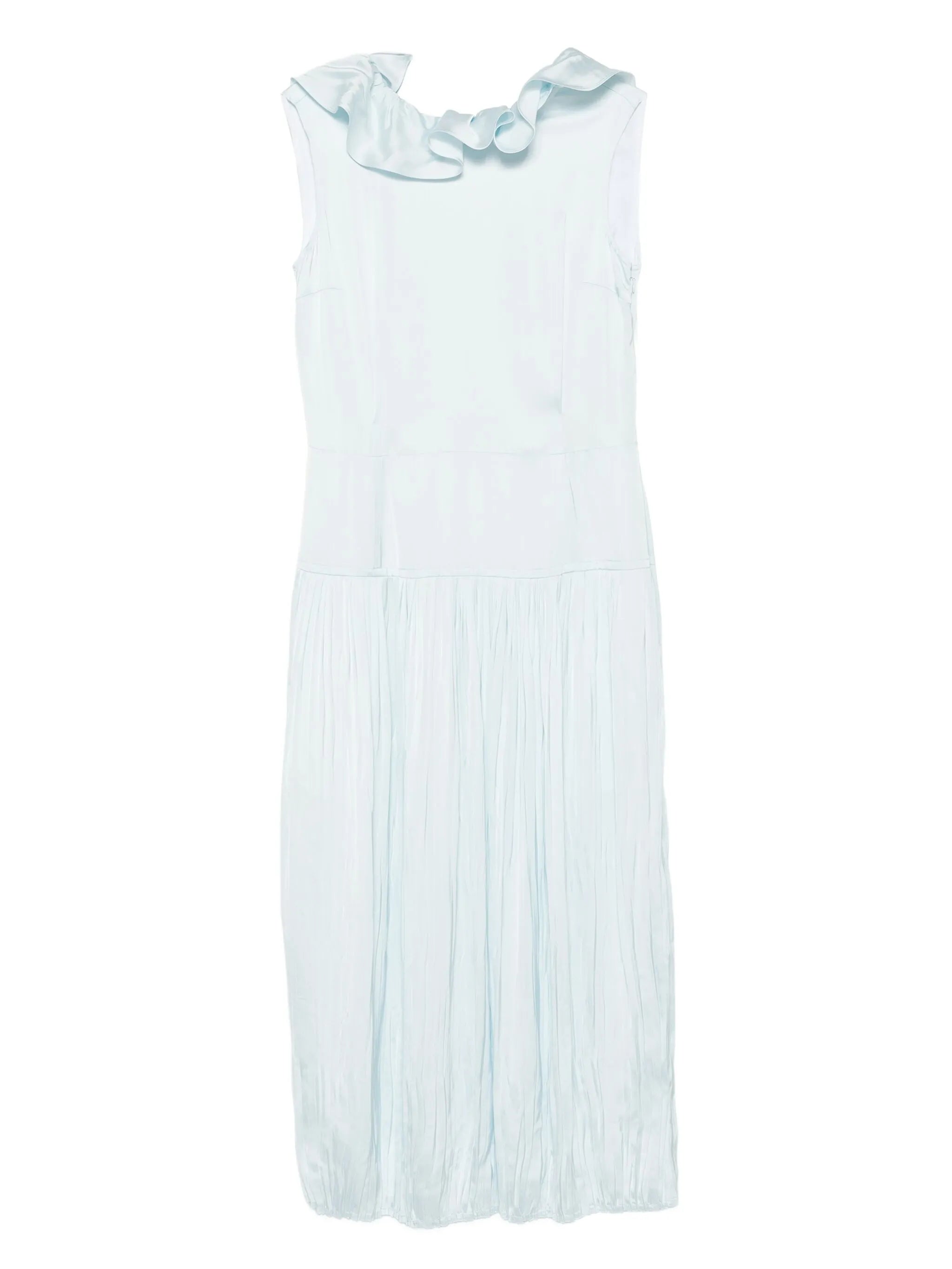 ruffled-neck maxi dress
