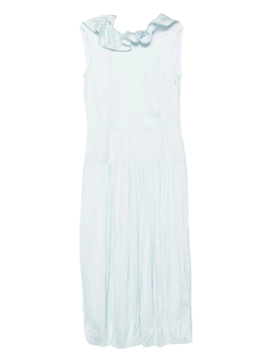 ruffled-neck maxi dress
