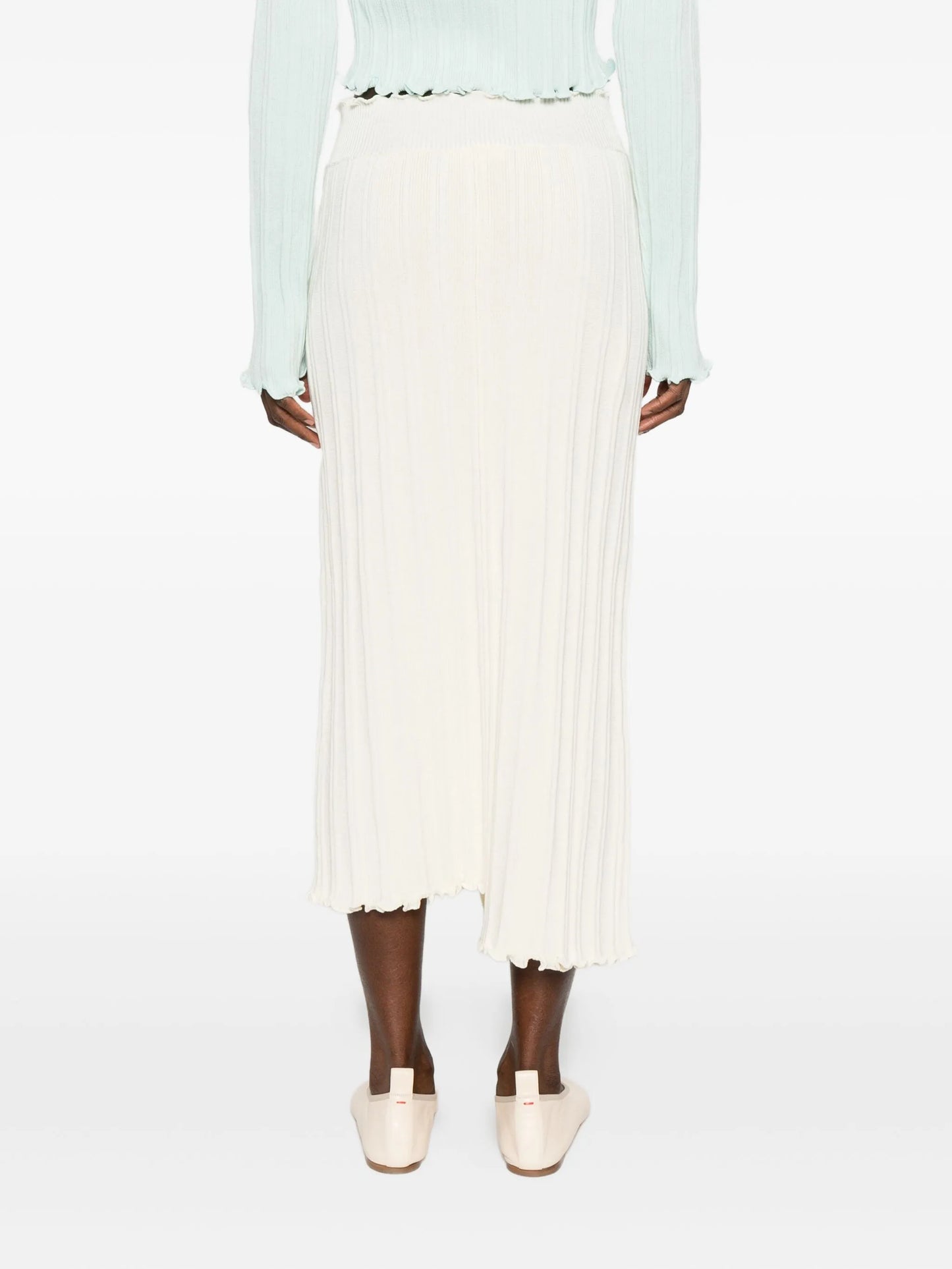 asymmetric midi skirt