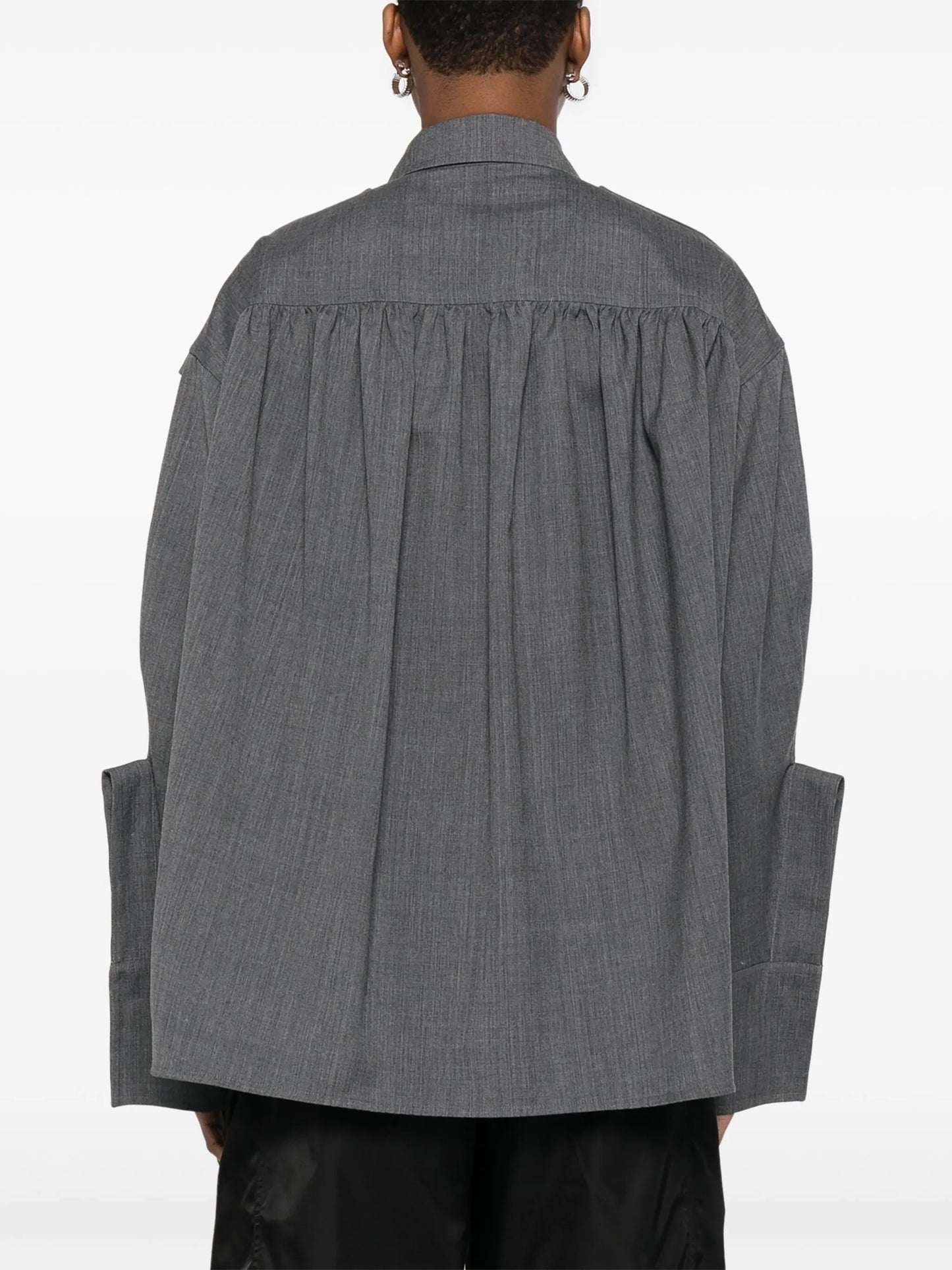 maxi-cuff shirt