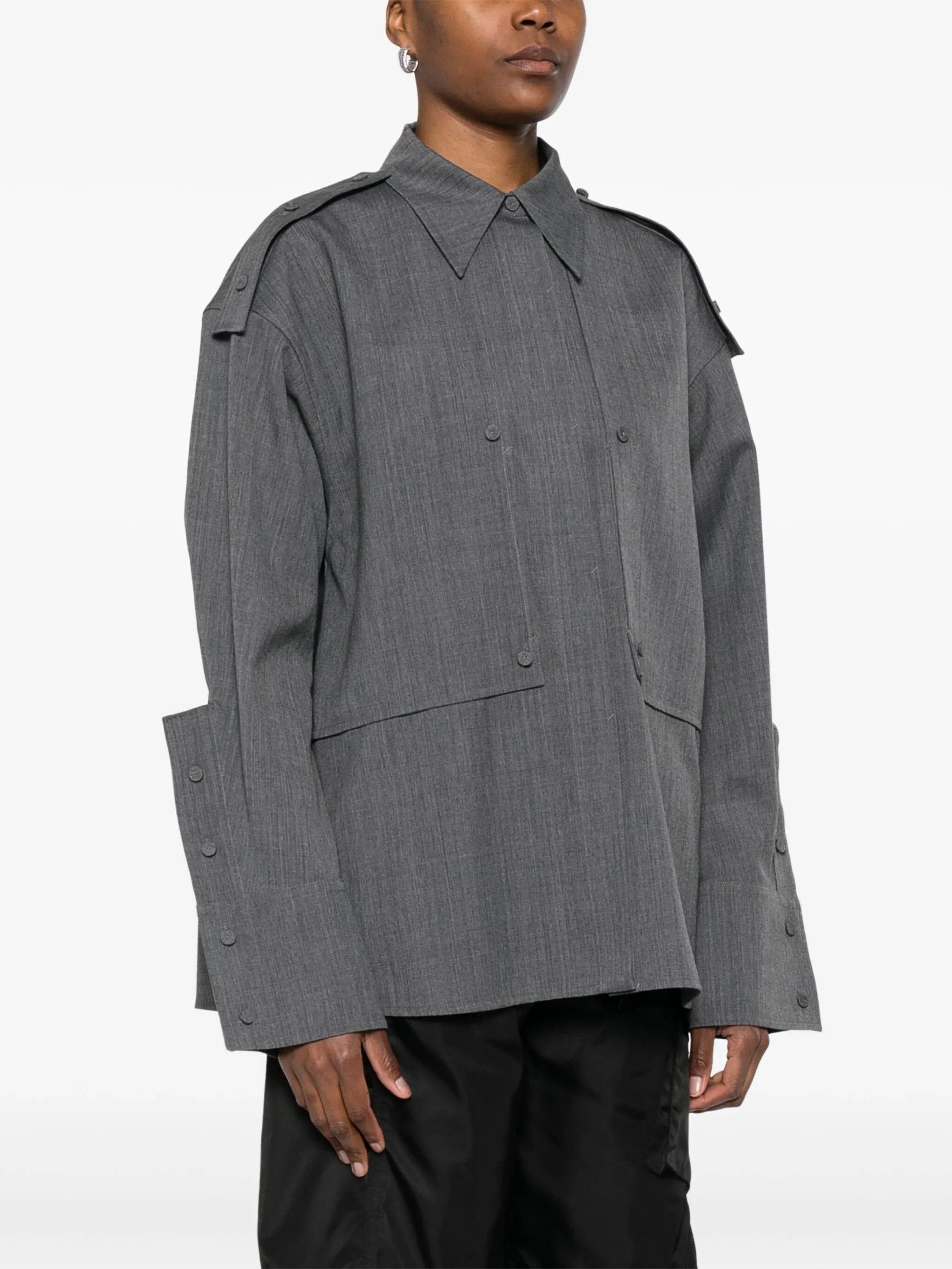 maxi-cuff shirt