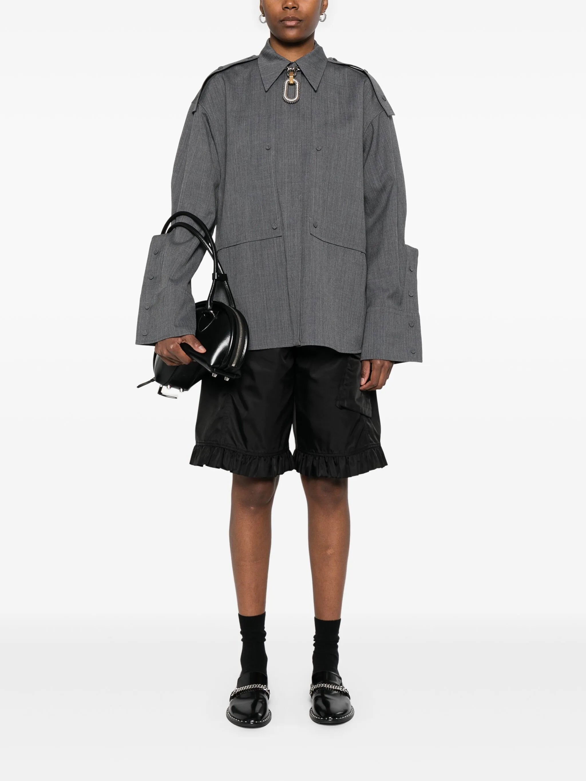 maxi-cuff shirt
