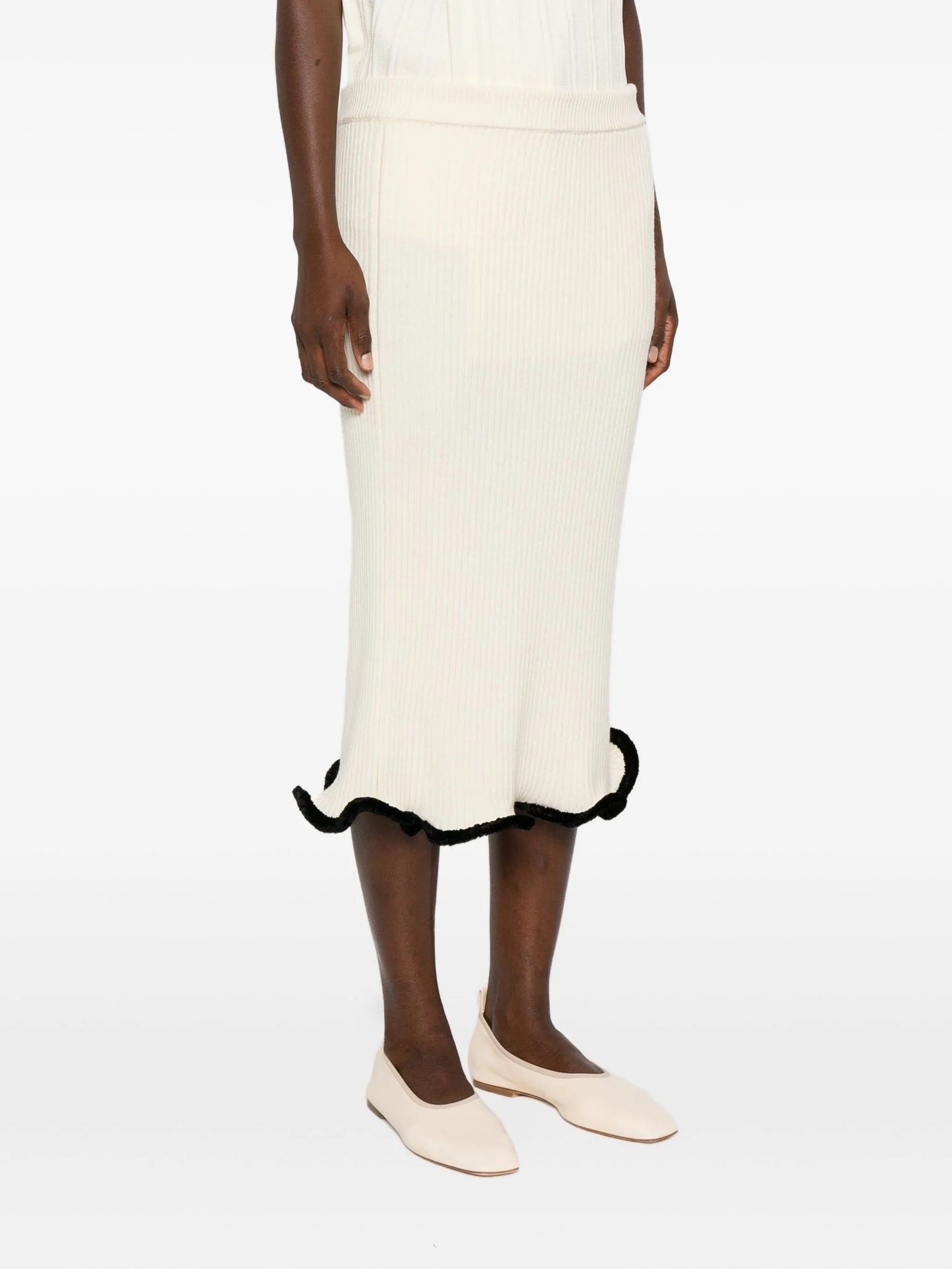 asymmetric midi skirt