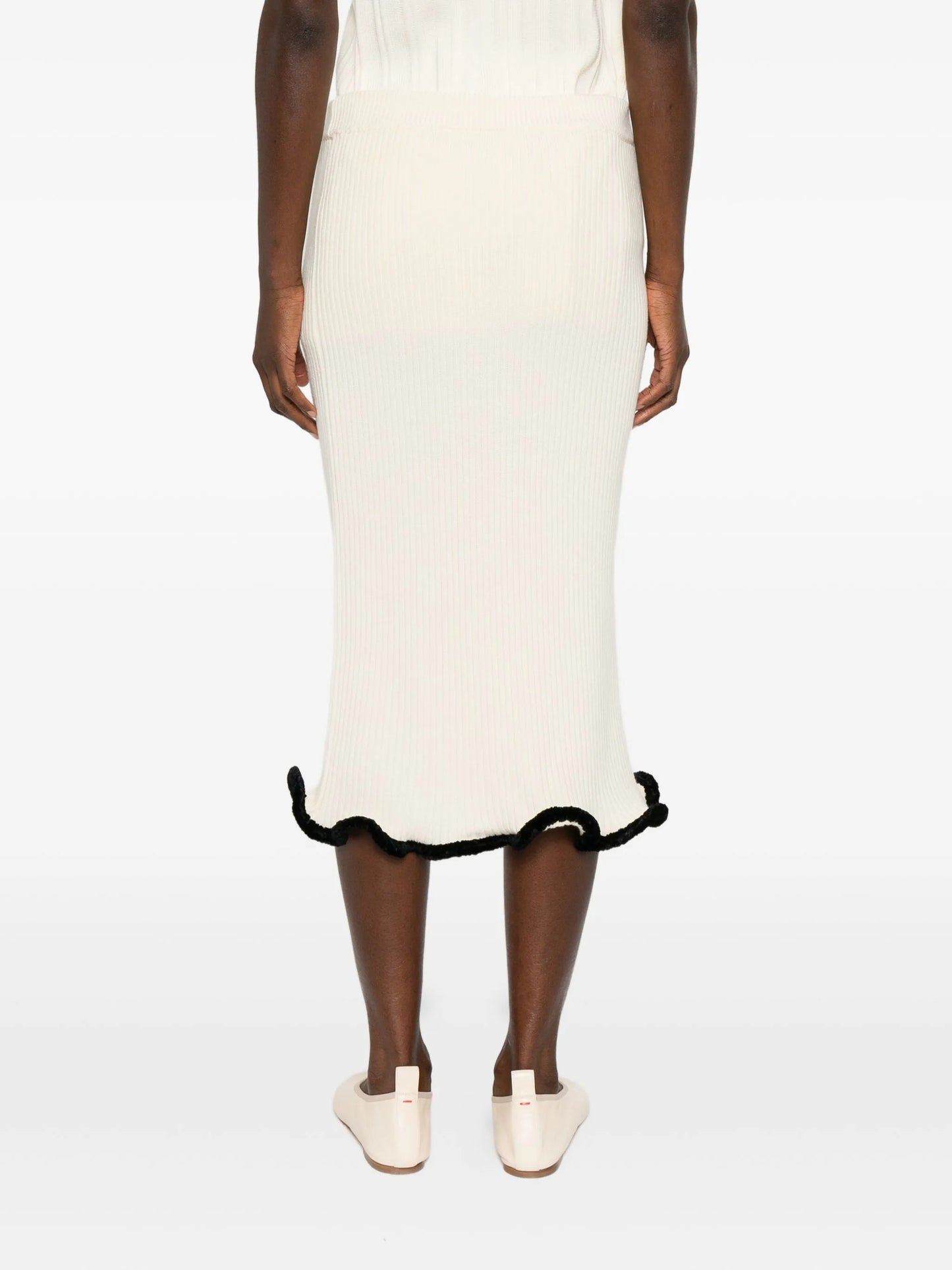 asymmetric midi skirt