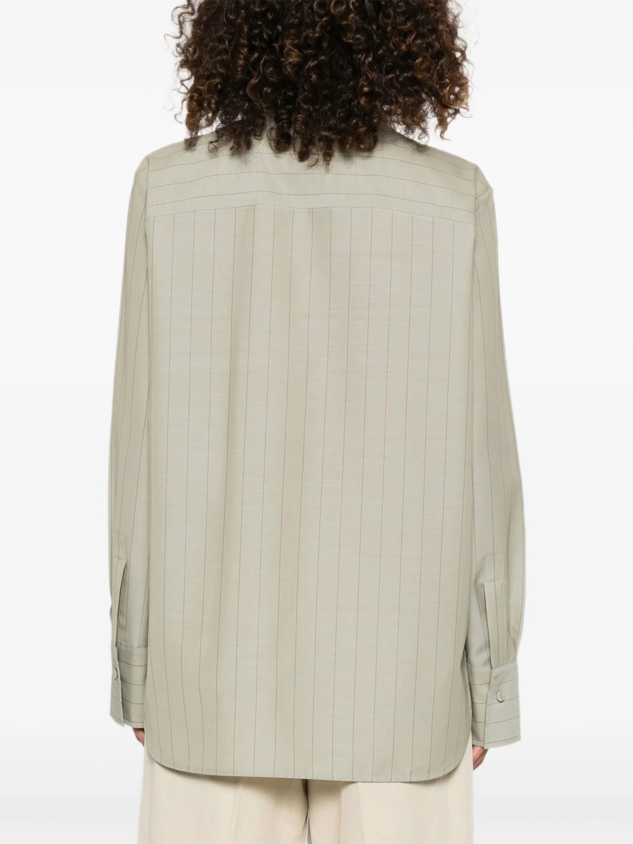 pinstriped shirt