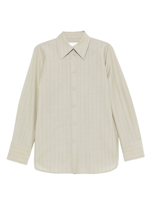 pinstriped shirt