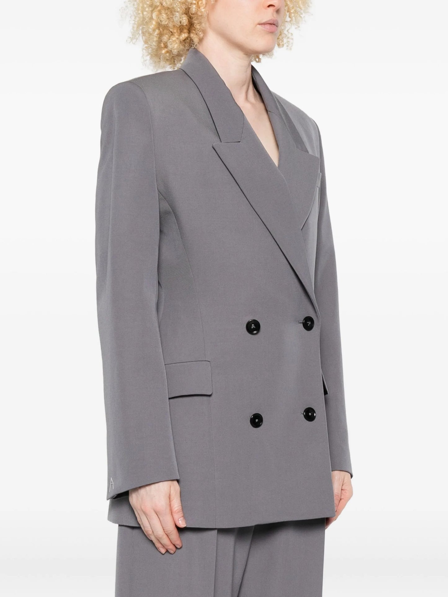 wool double-breasted blazer