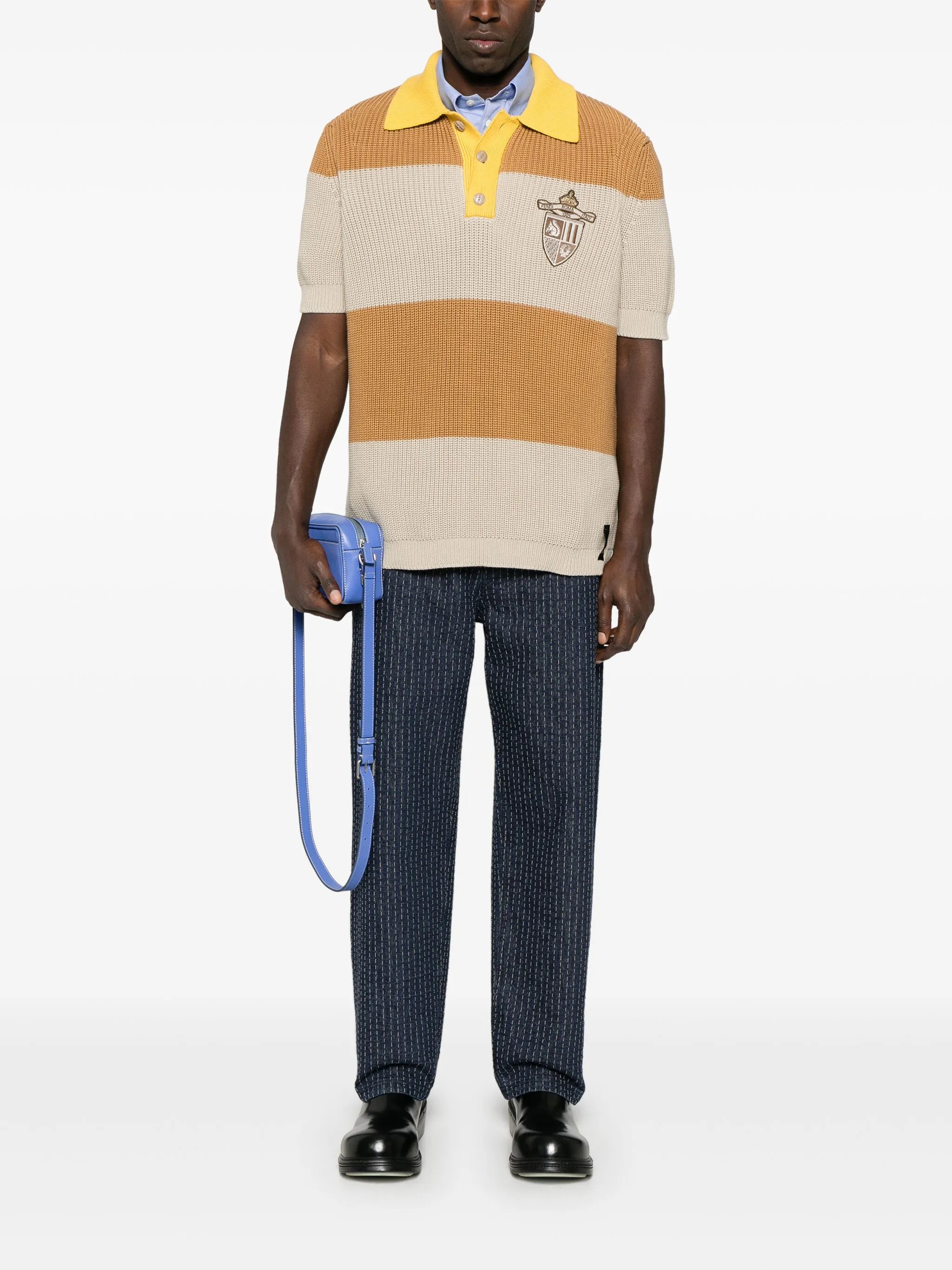 striped polo shirt