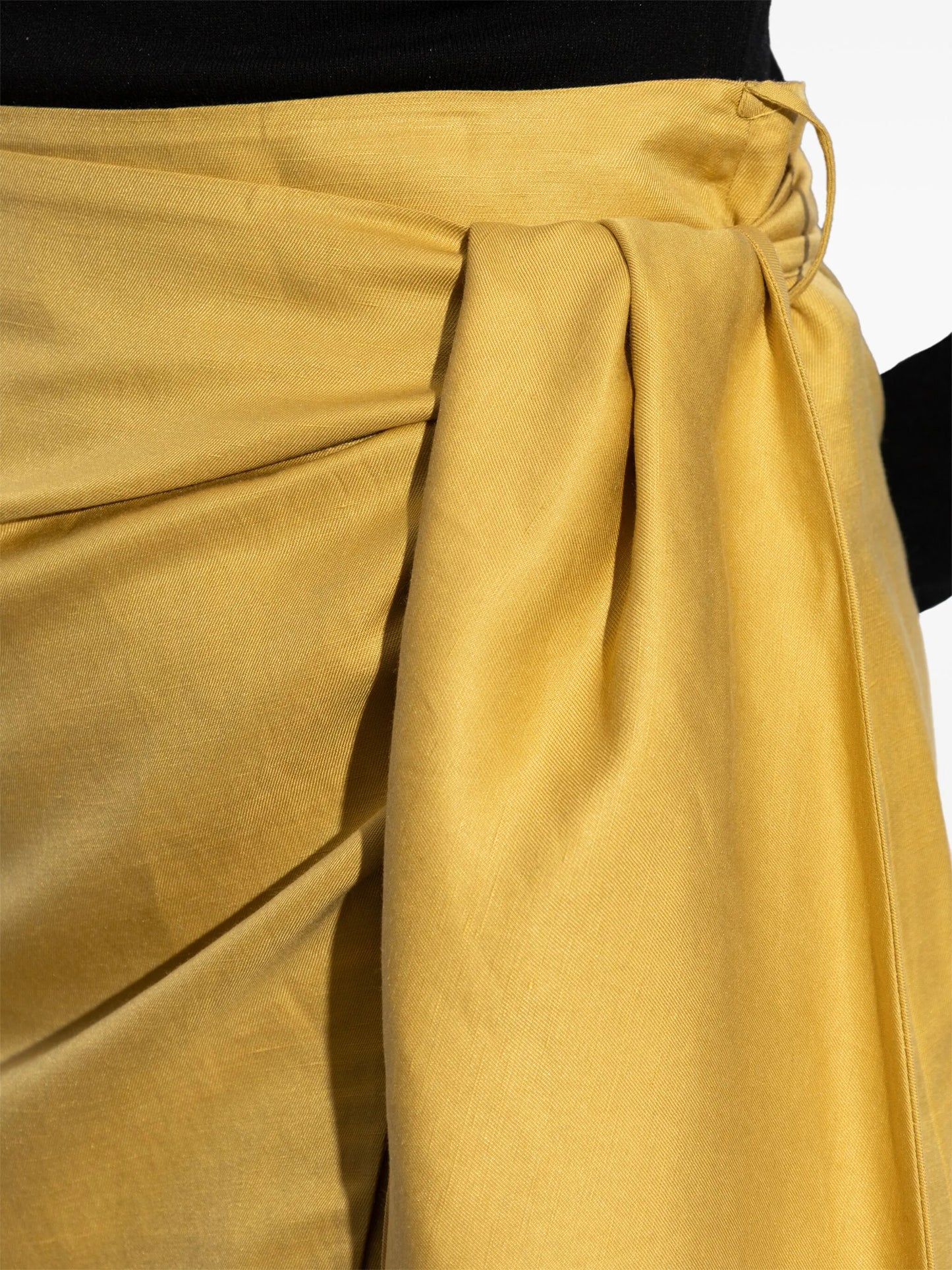 draped midi skirt