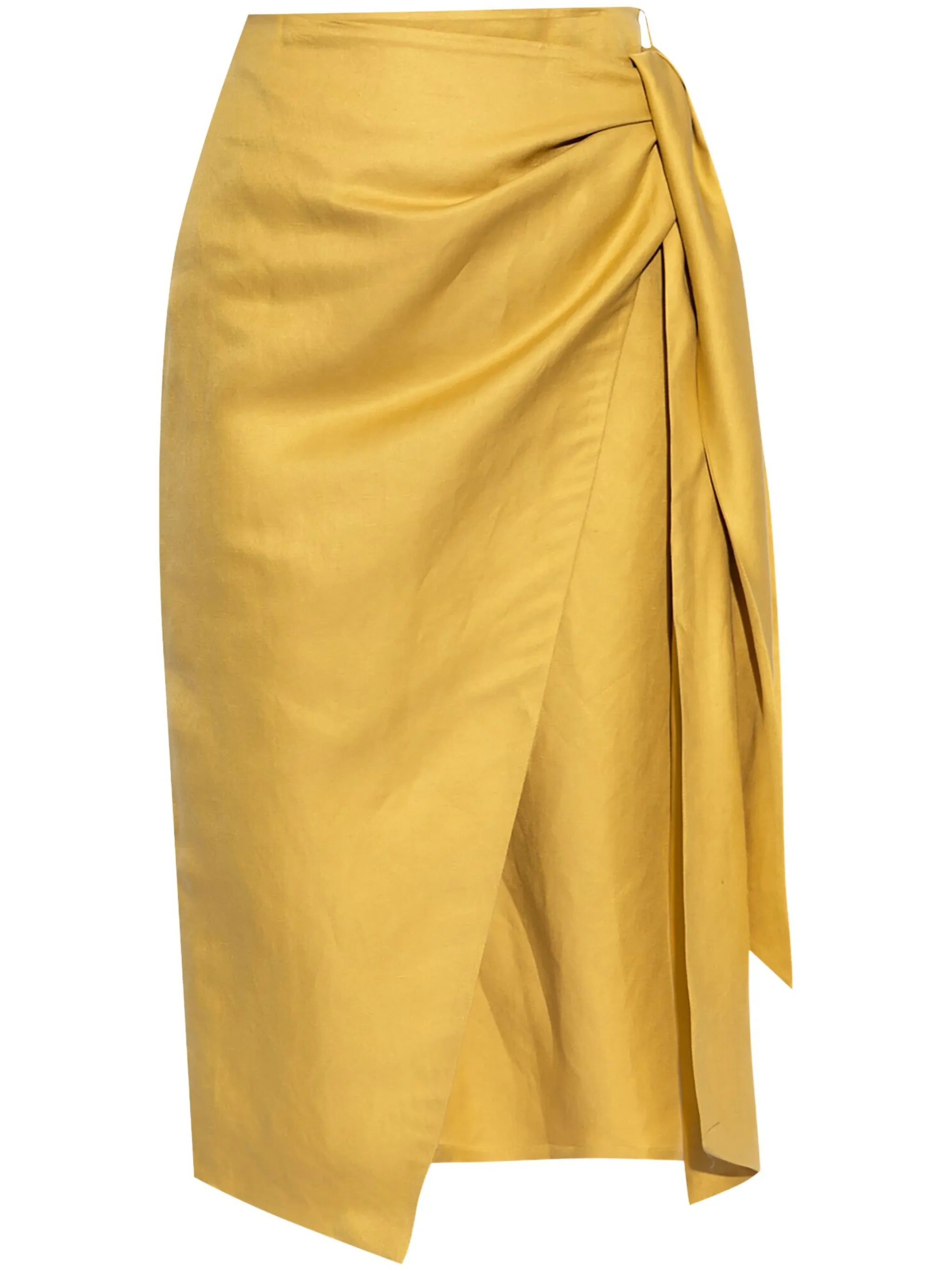 draped midi skirt
