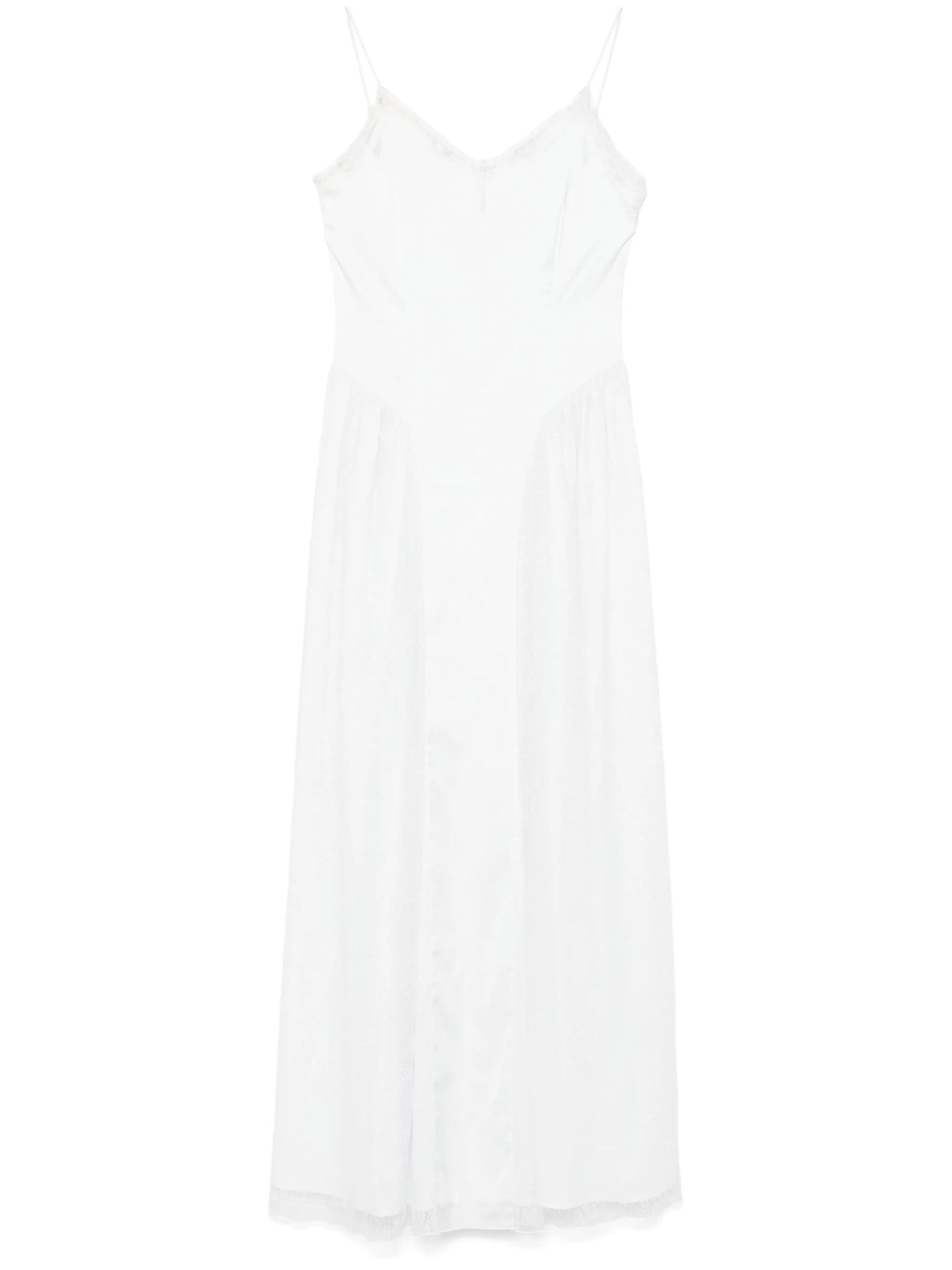 satin lace maxi dress