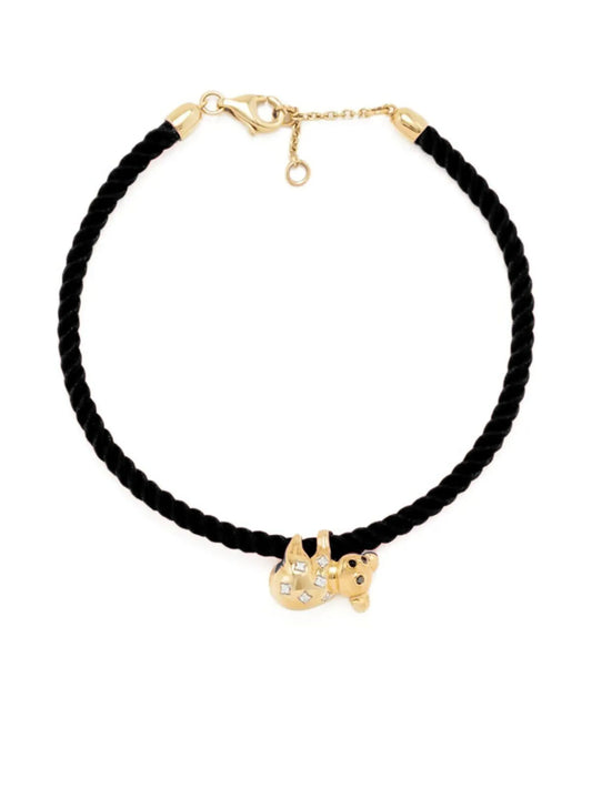 9K yellow gold Koala diamond bracelet