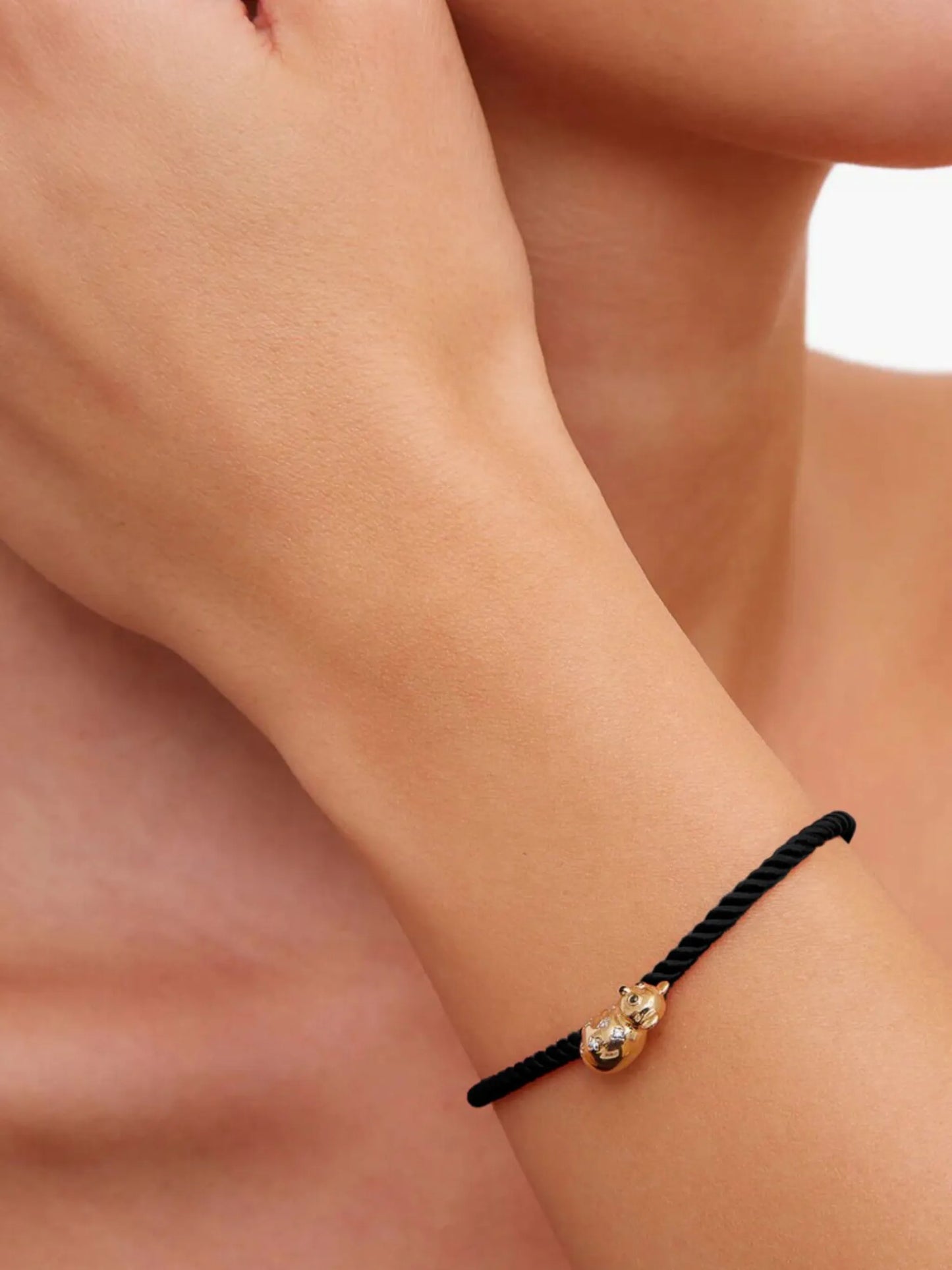 9K yellow gold Koala diamond bracelet