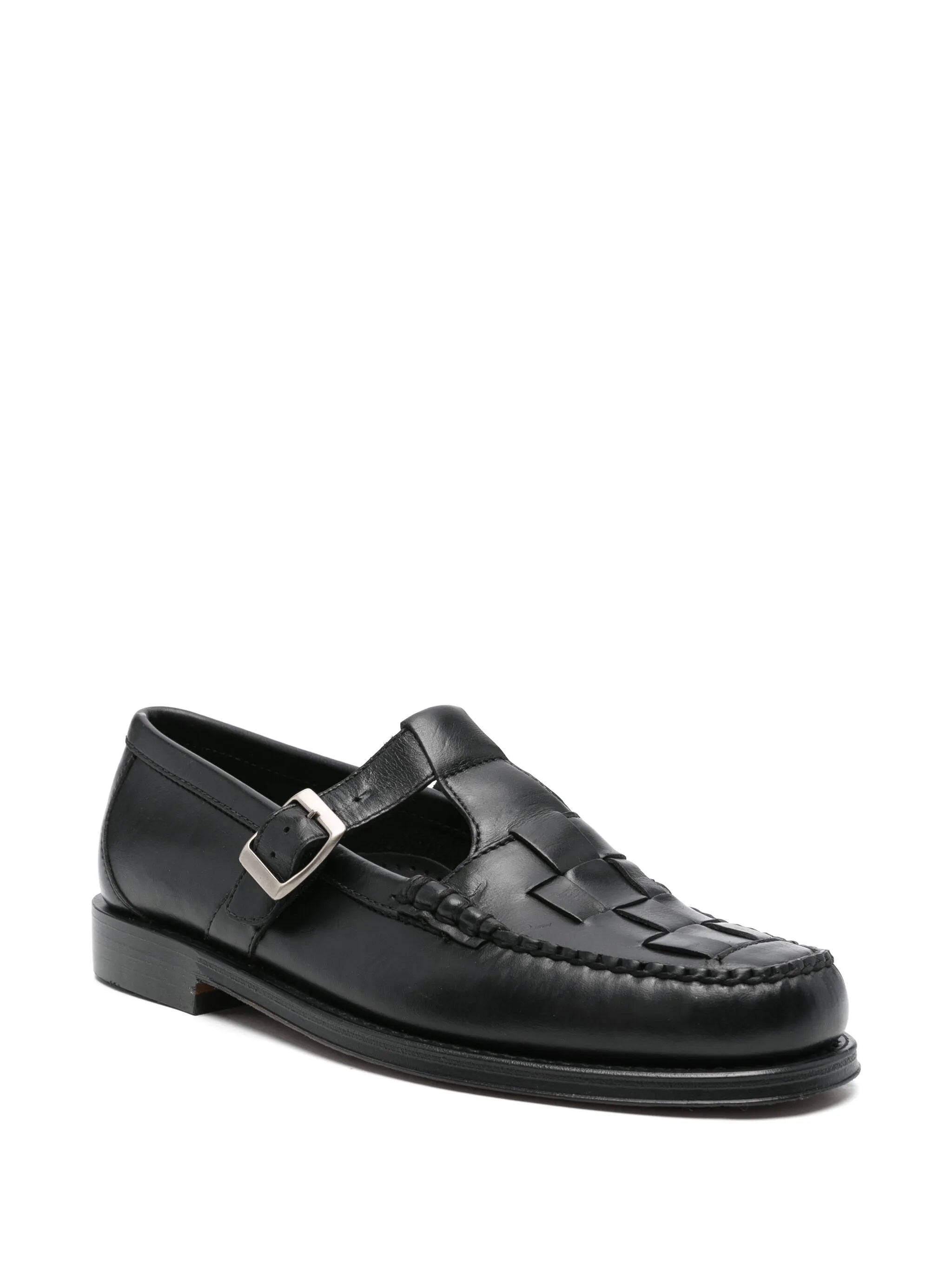 Weejuns Fisherman sandals in black leather