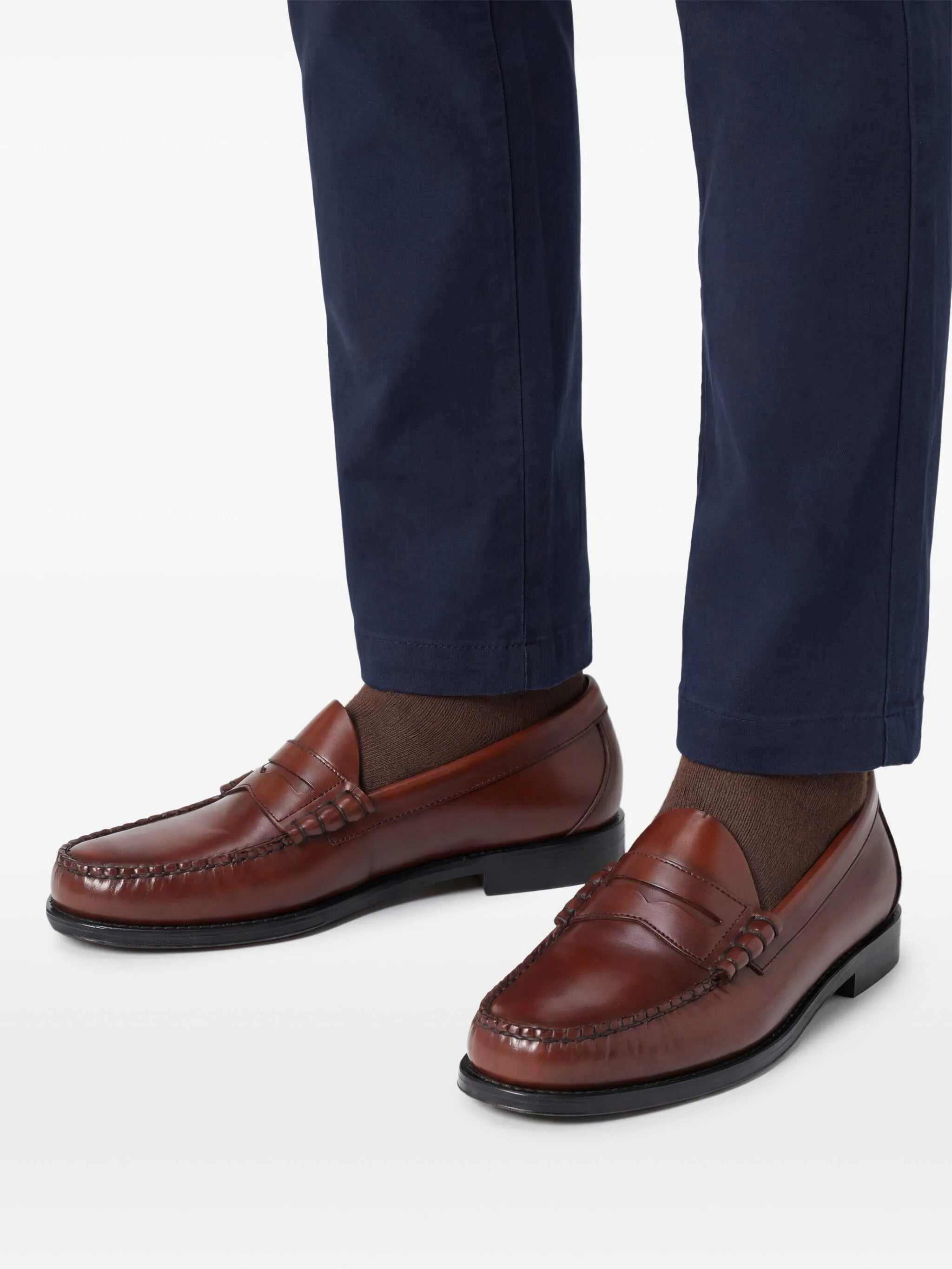 Weejuns Larson Penny loafers in smoke paprika leather