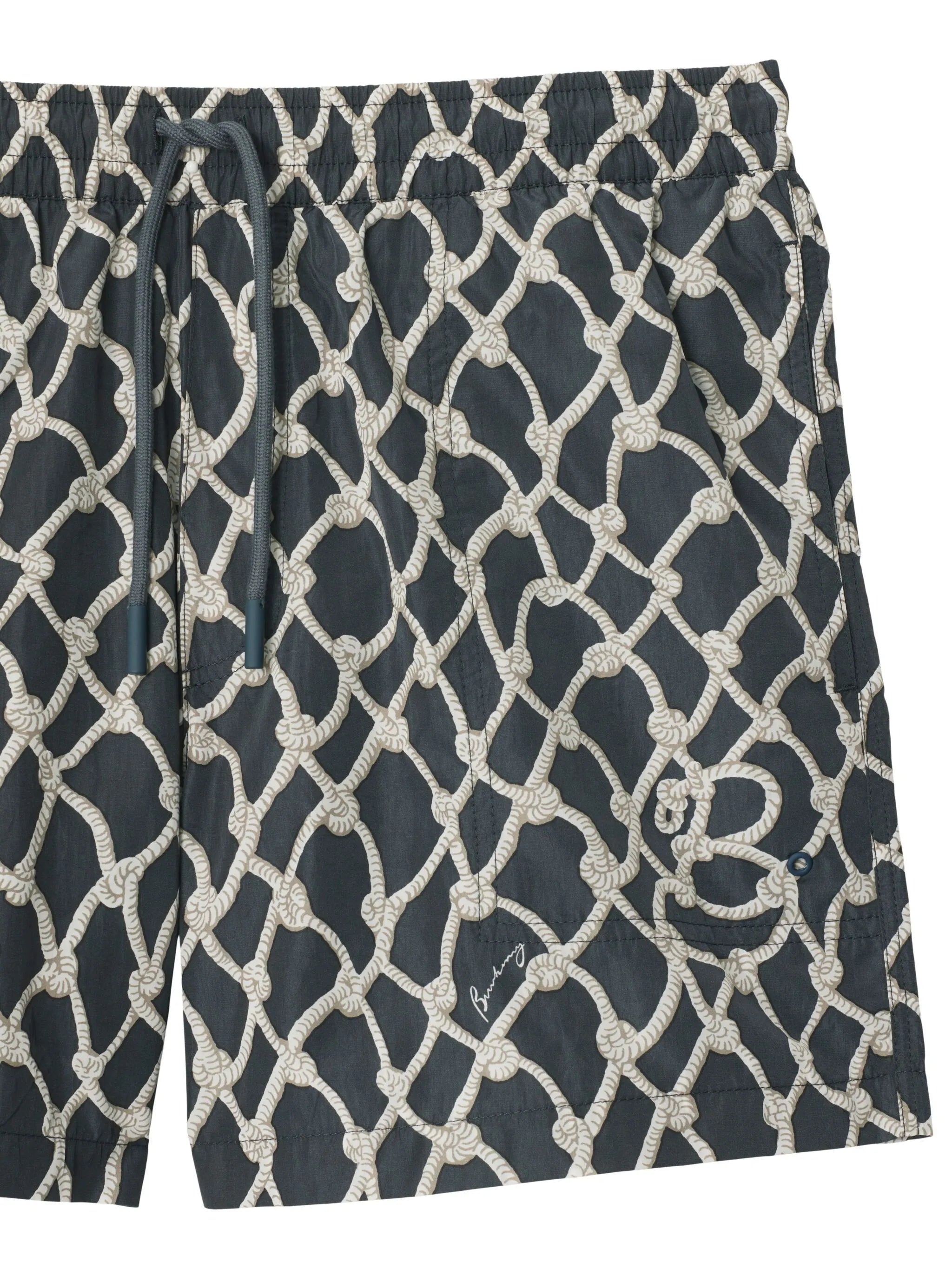 nautical knot-print swim shorts