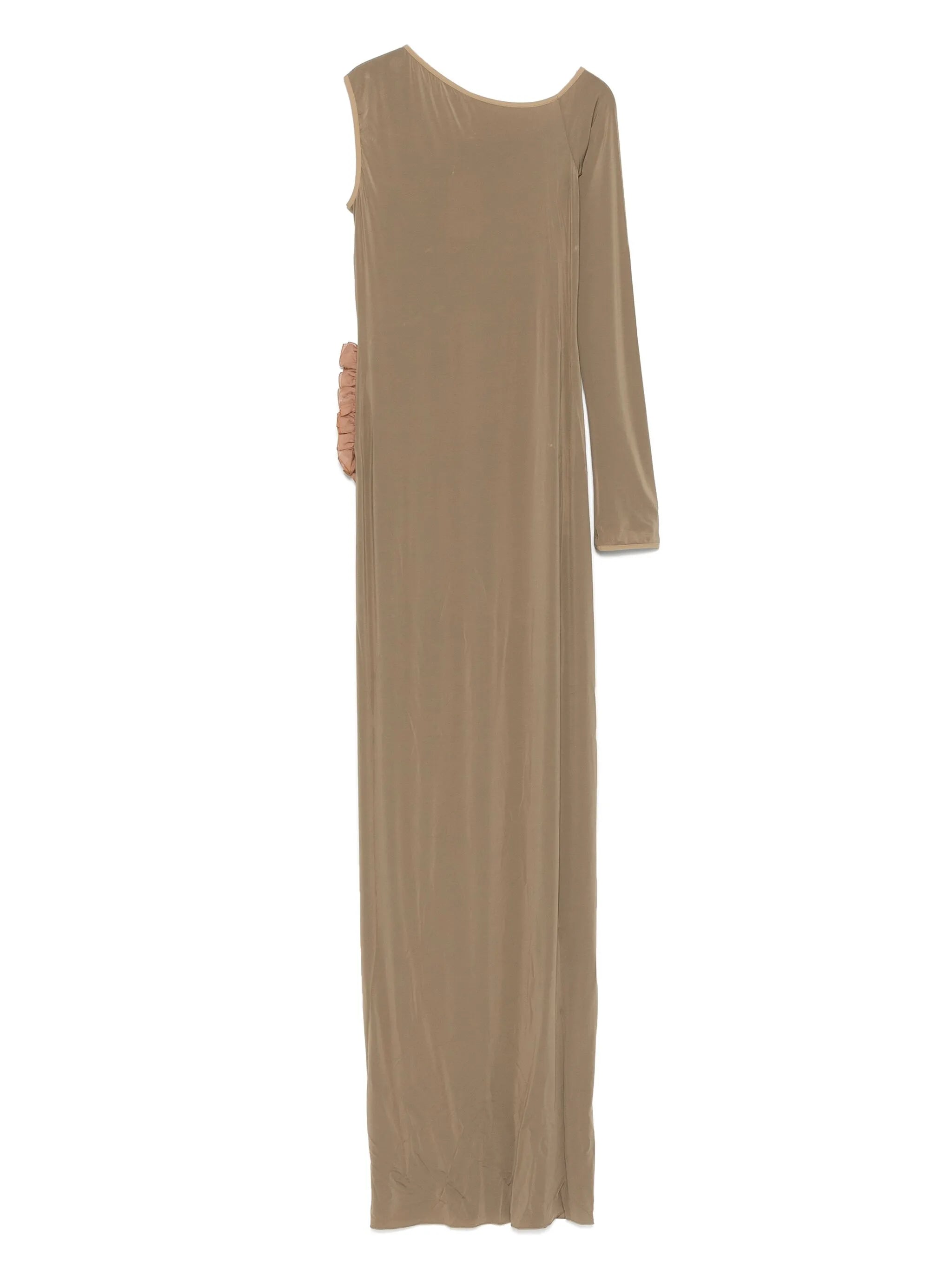 one-sleeve maxi dress