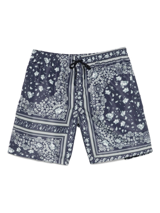 bandana-print swim shorts