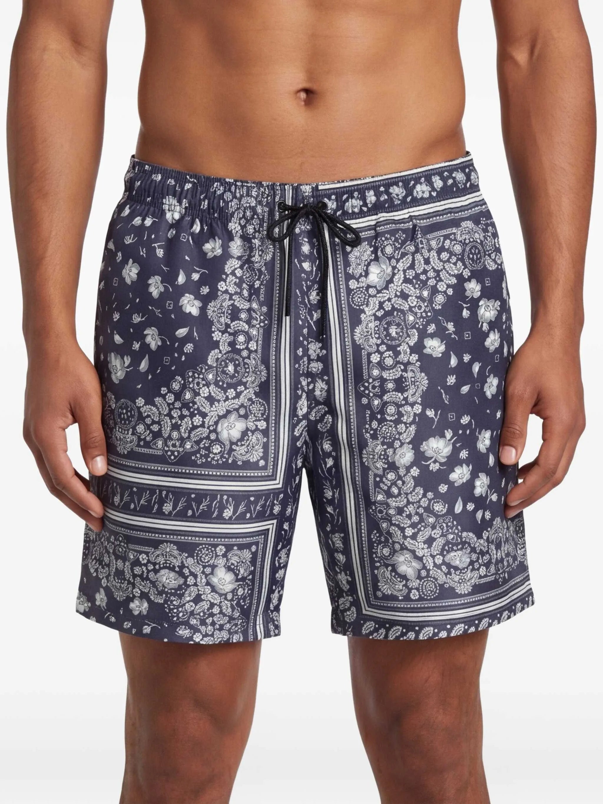 bandana-print swim shorts