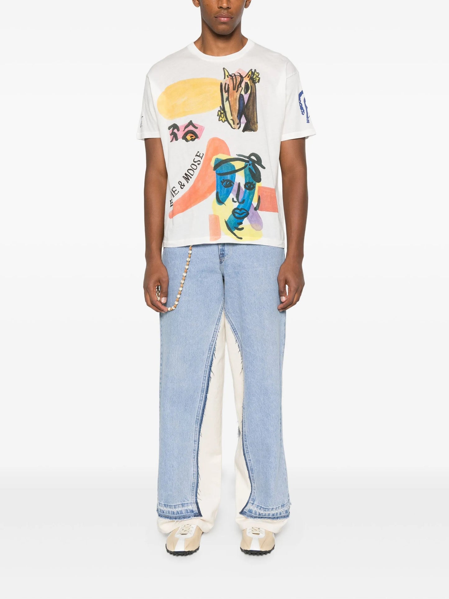 horse-print collage T-shirt
