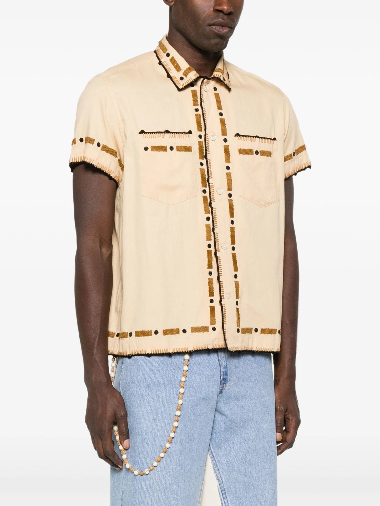 beaded embroidered shirt