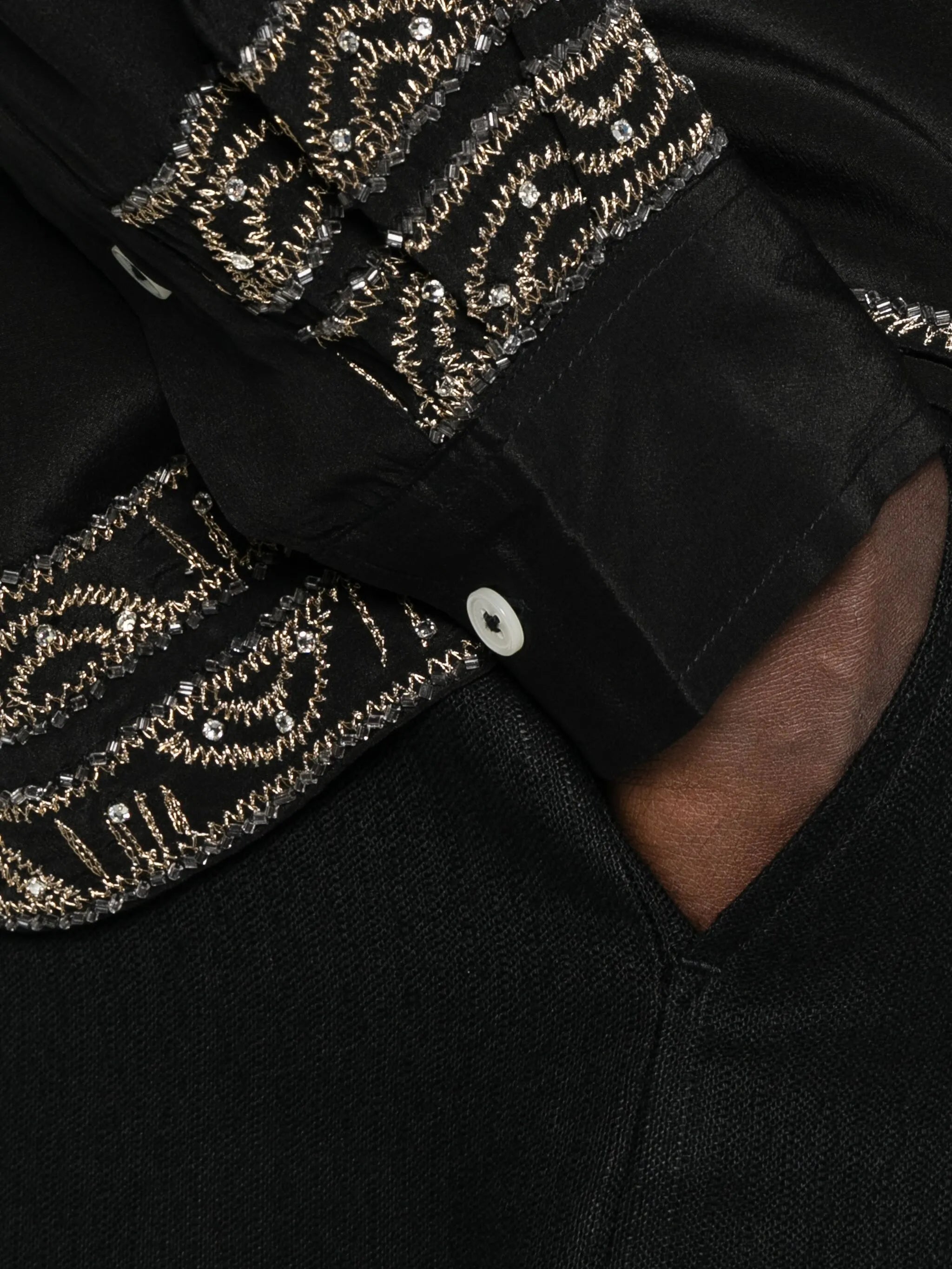 beaded-embellishment shirt