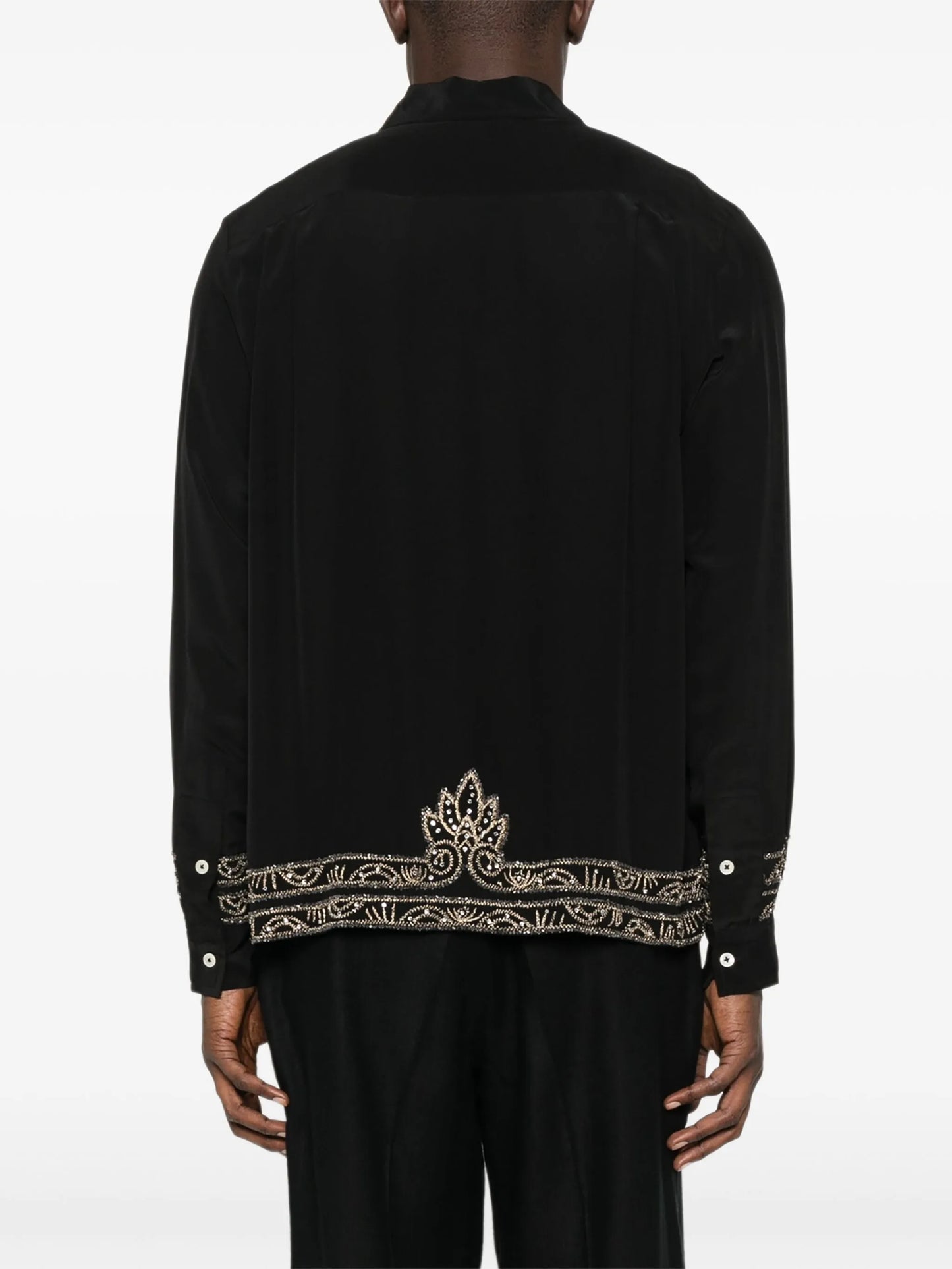 beaded-embellishment shirt