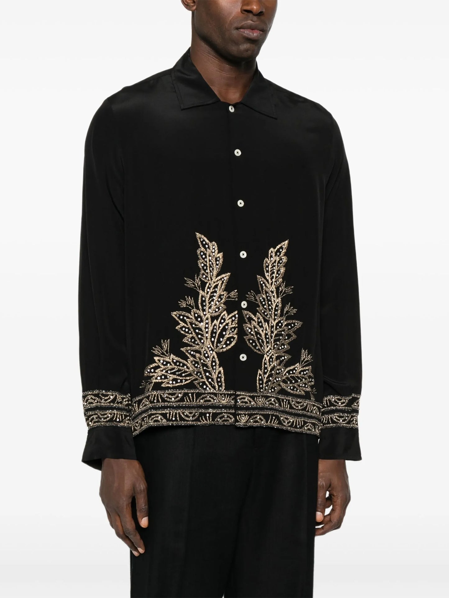 beaded-embellishment shirt
