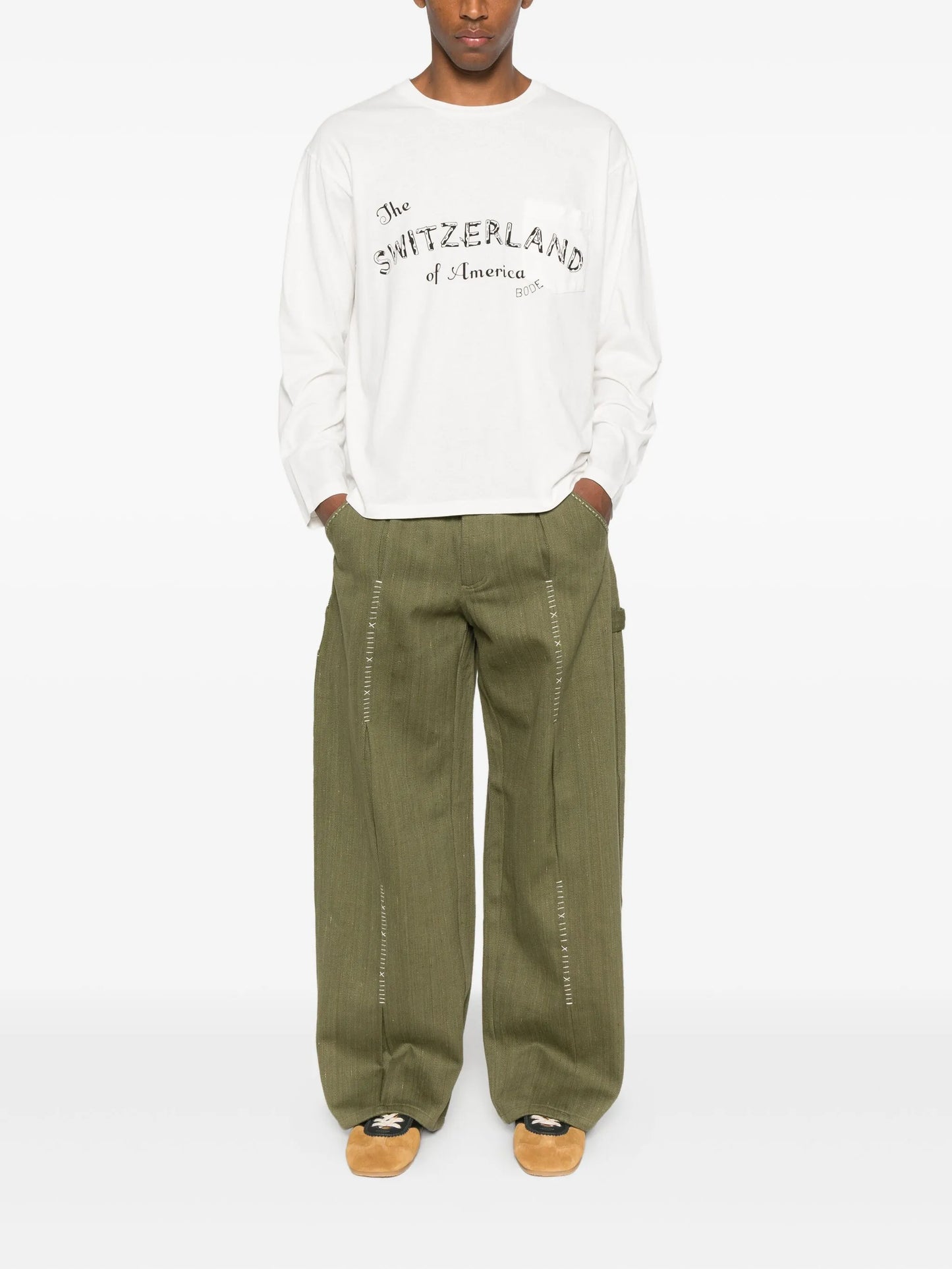 graphic-print long-sleeve T-shirt
