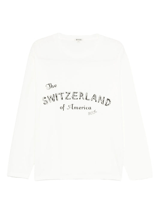 graphic-print long-sleeve T-shirt