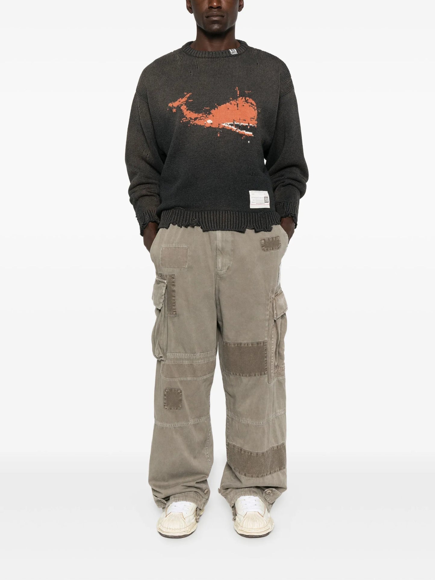 whale intarsia-knit sweater