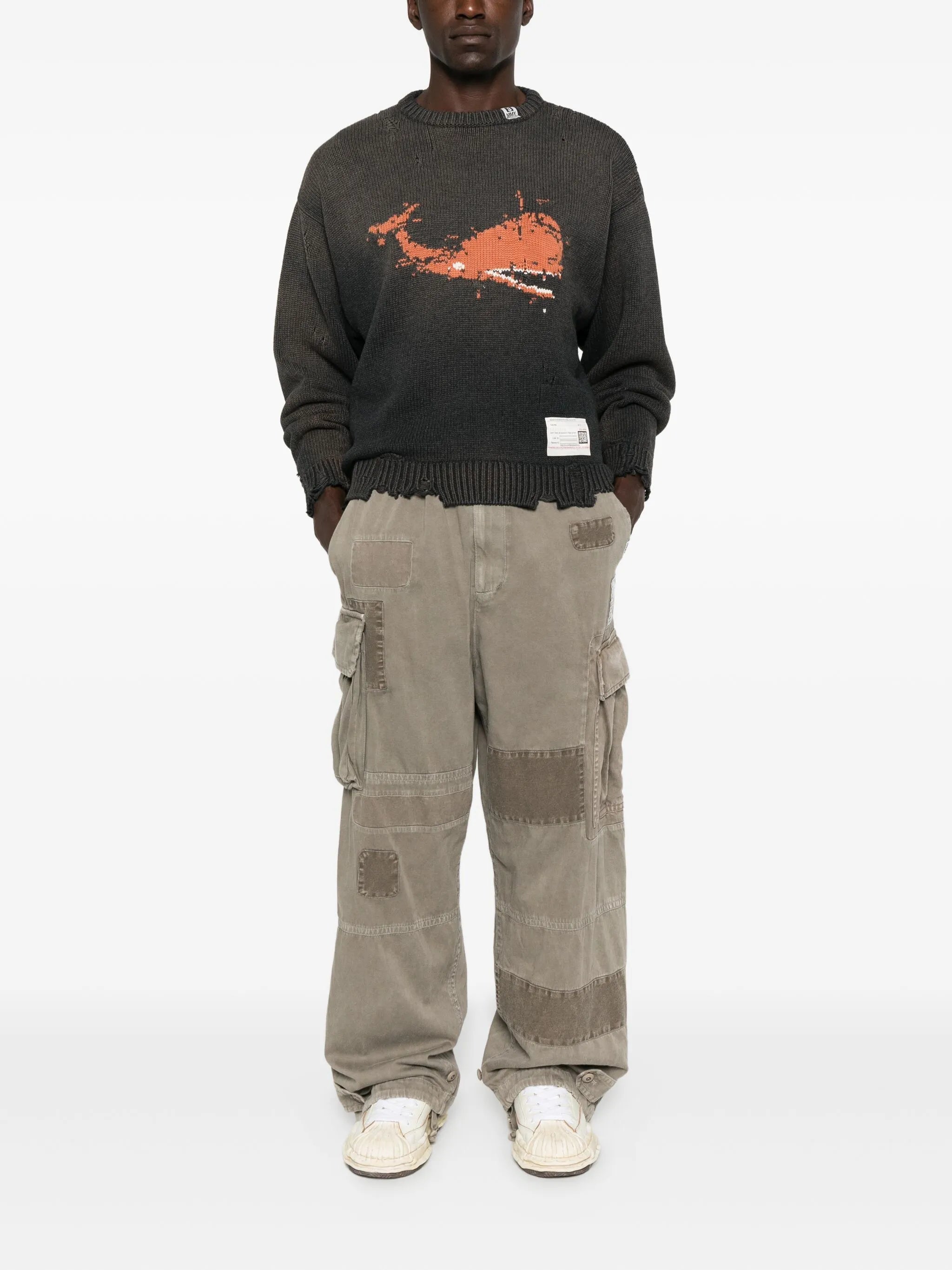 whale intarsia-knit sweater