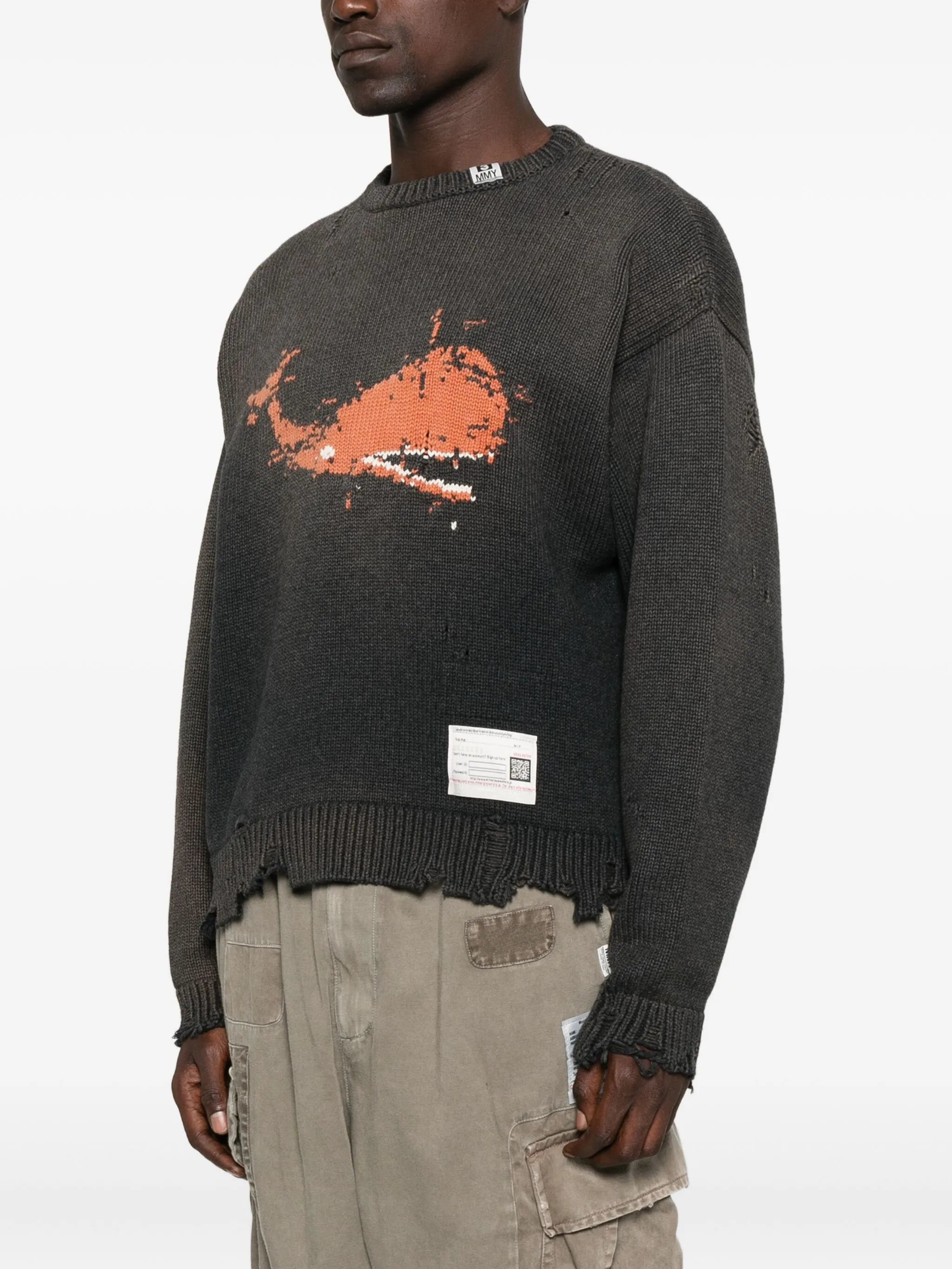 whale intarsia-knit sweater