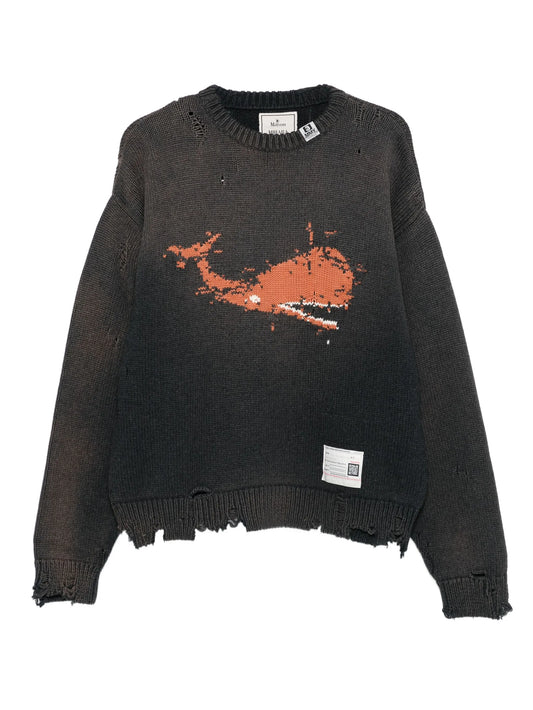 whale intarsia-knit sweater