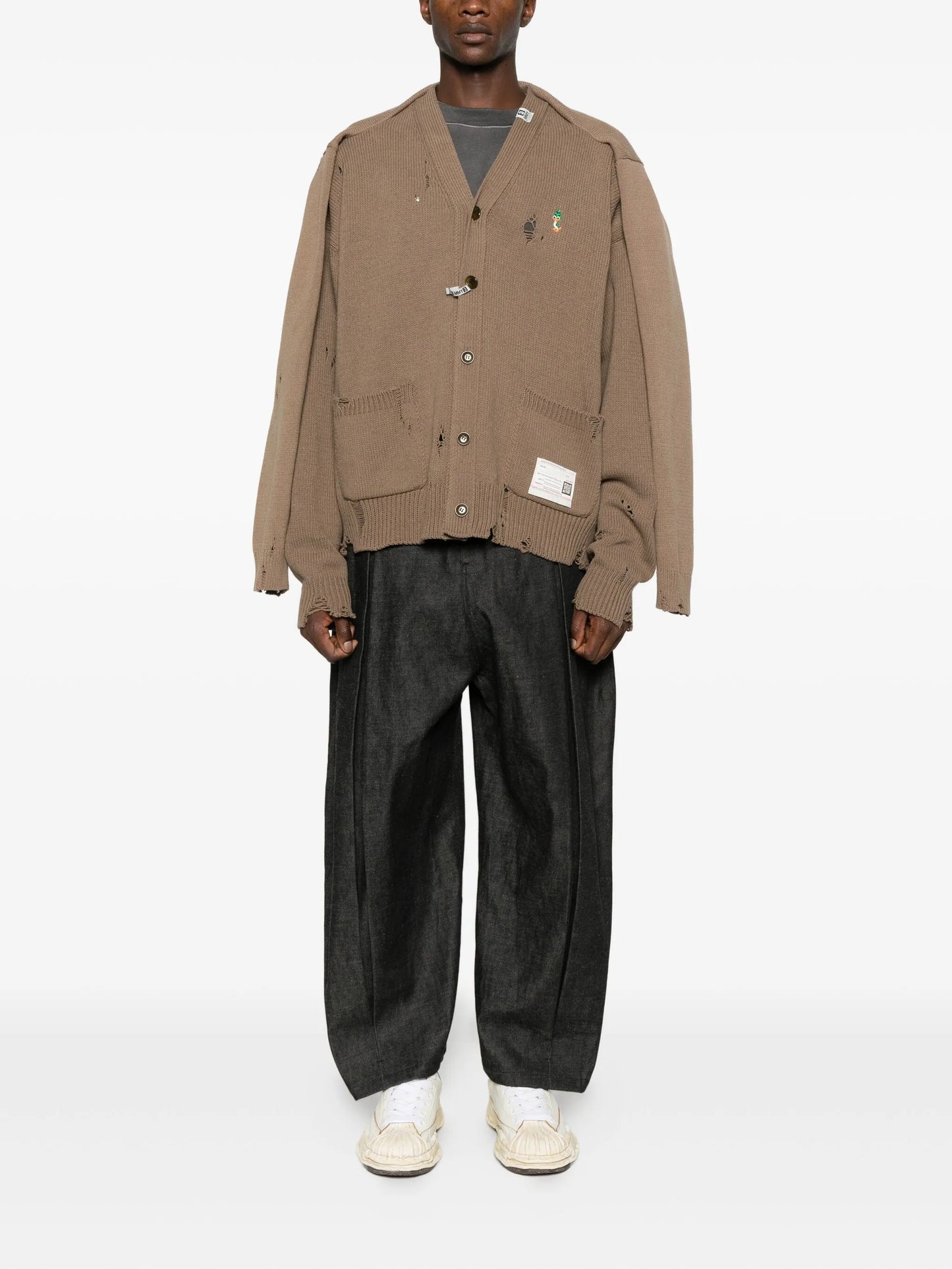 shawl layered cardigan