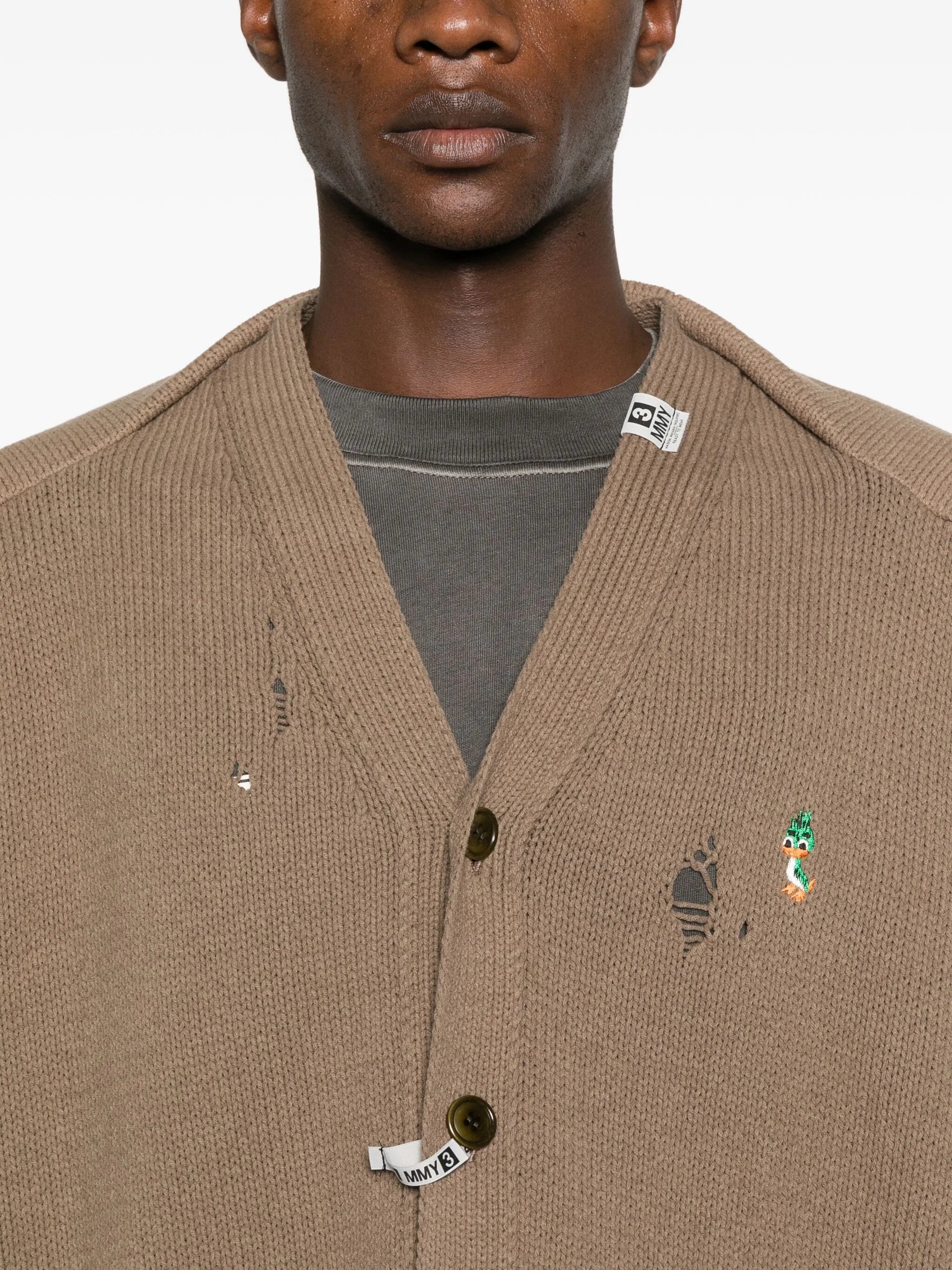 shawl layered cardigan