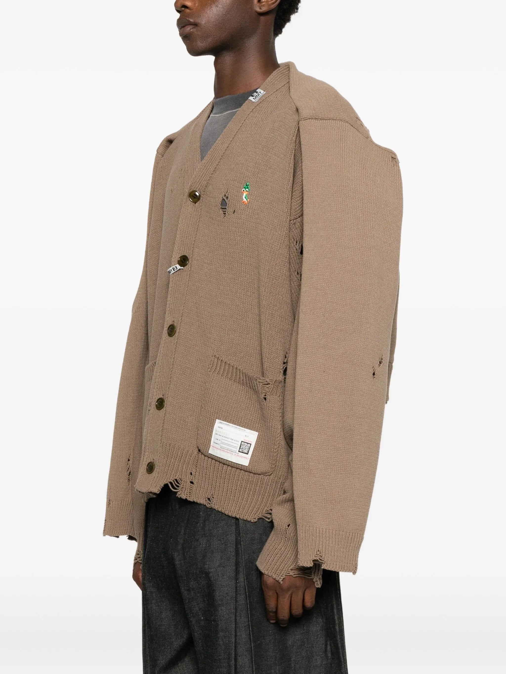 shawl layered cardigan