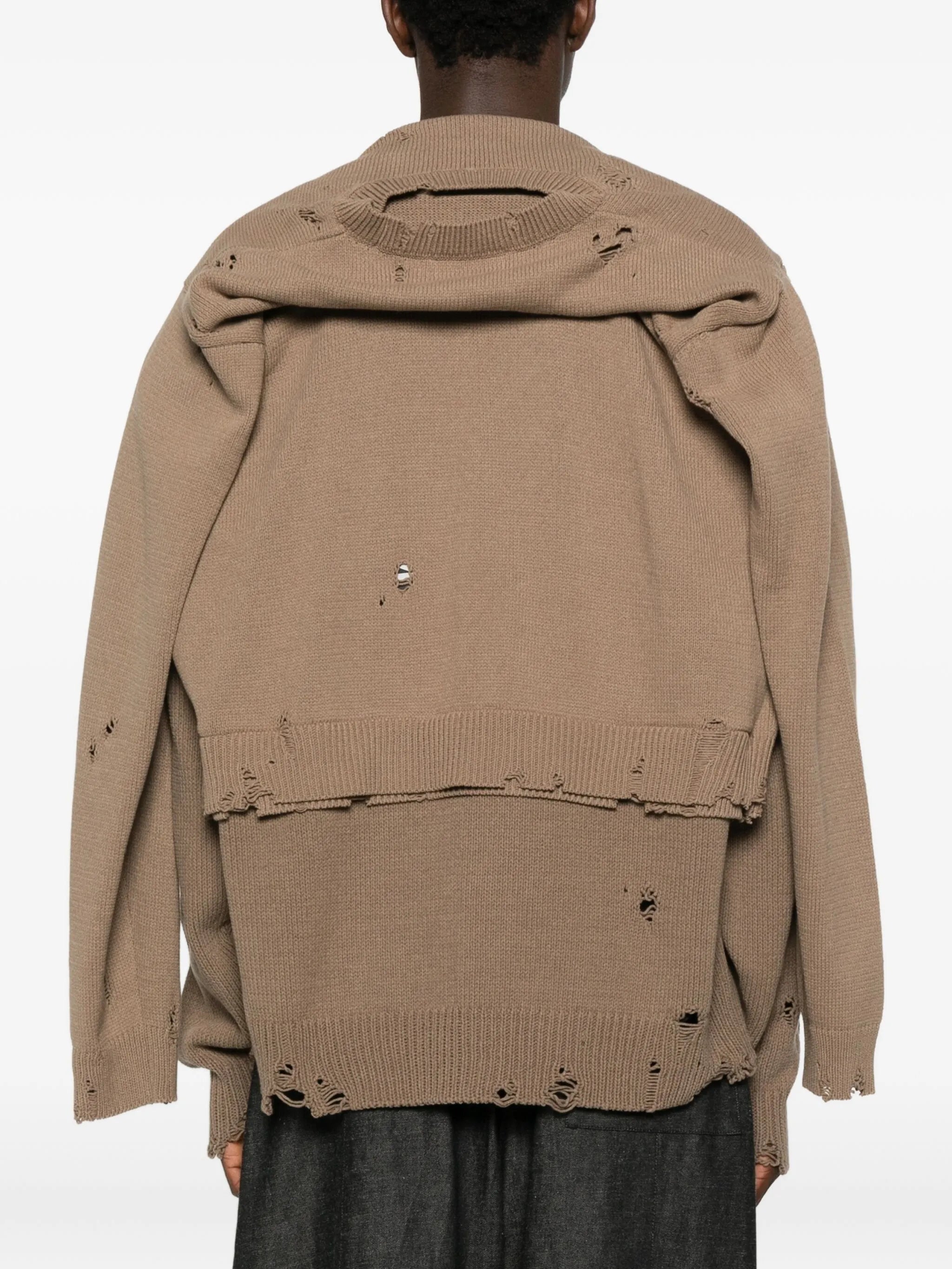 shawl layered cardigan