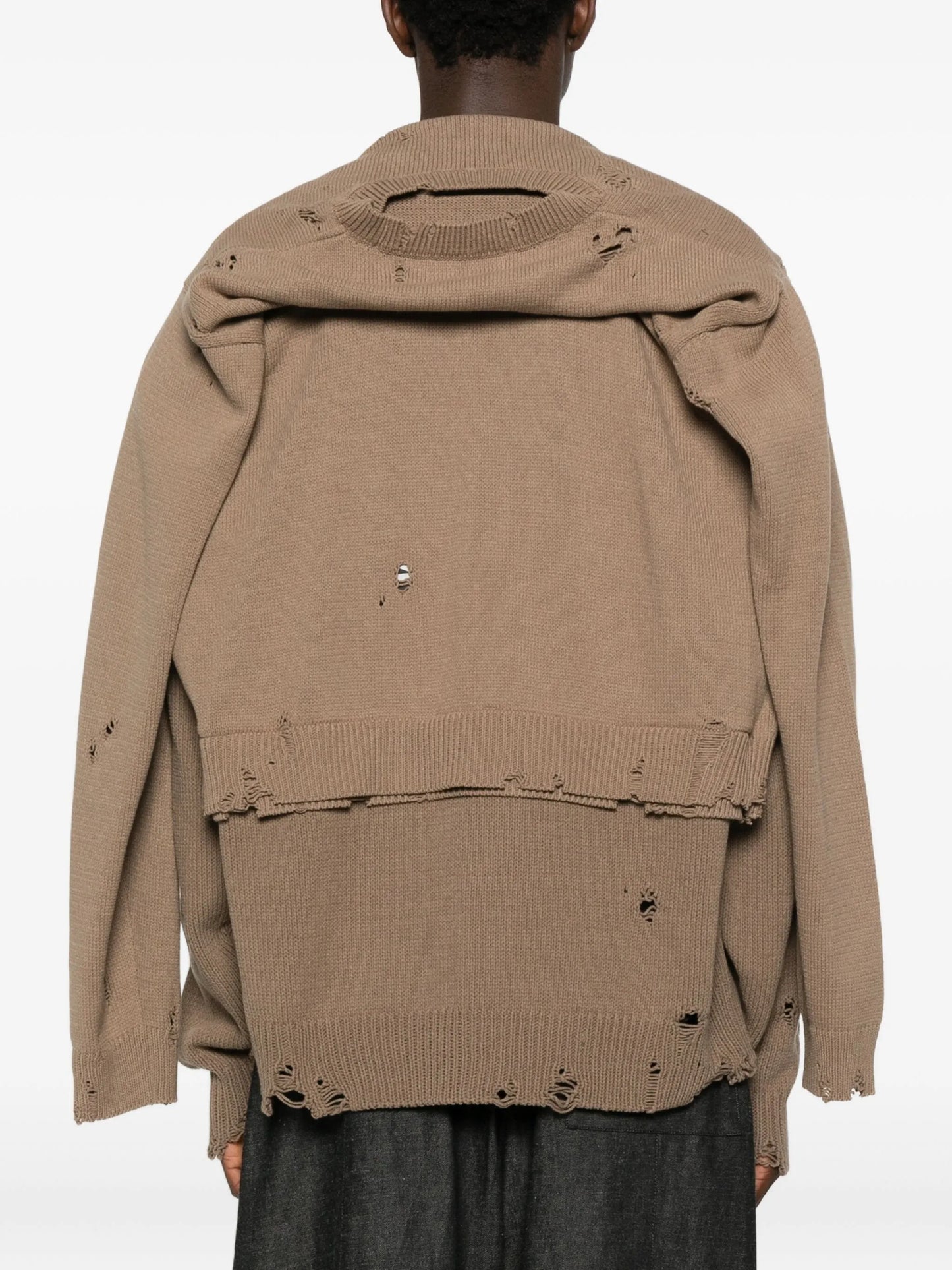 shawl layered cardigan