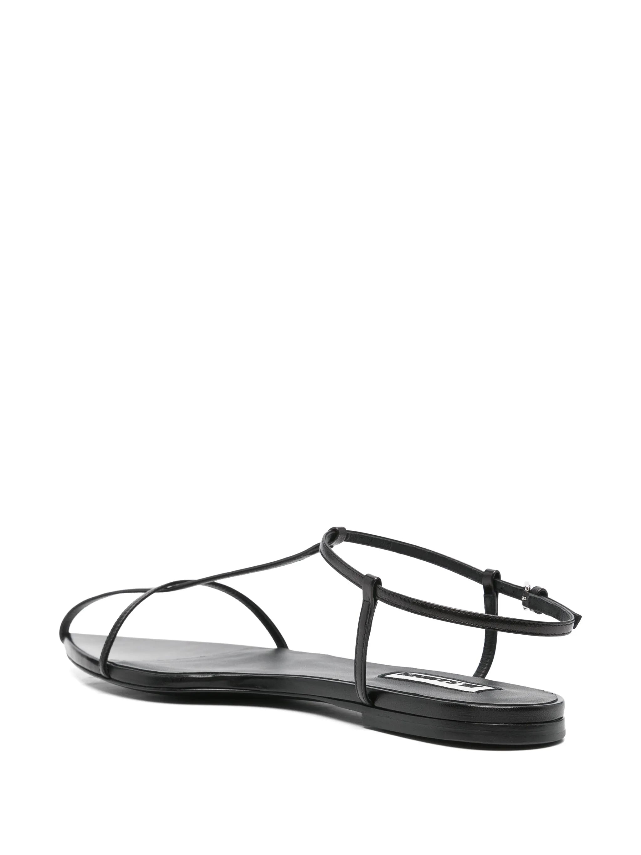 leather flat sandals