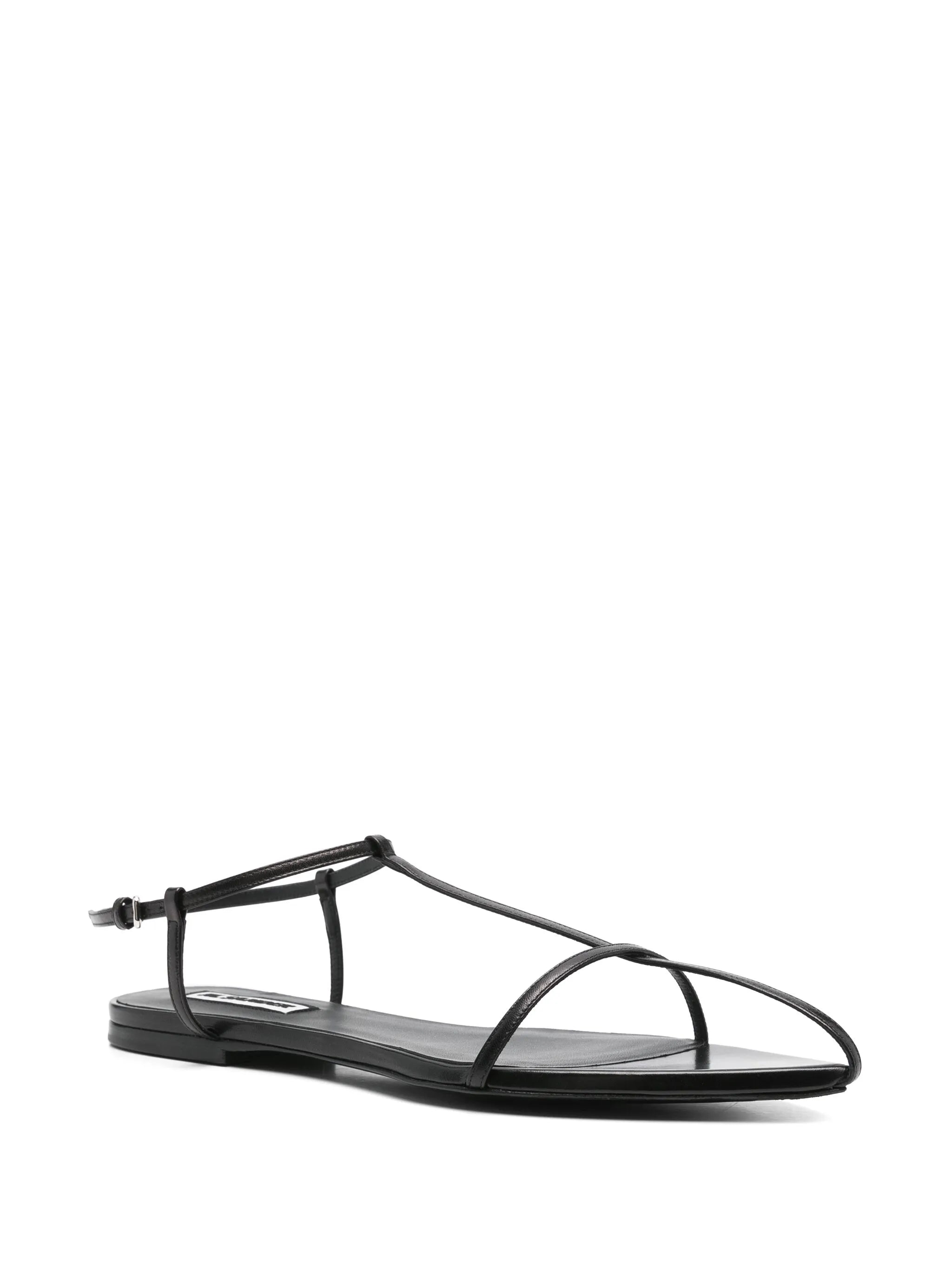 leather flat sandals