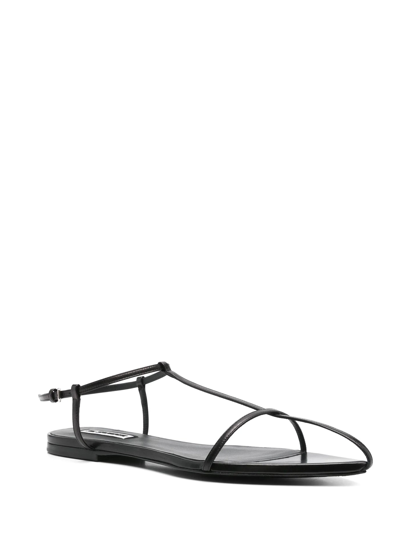 leather flat sandals