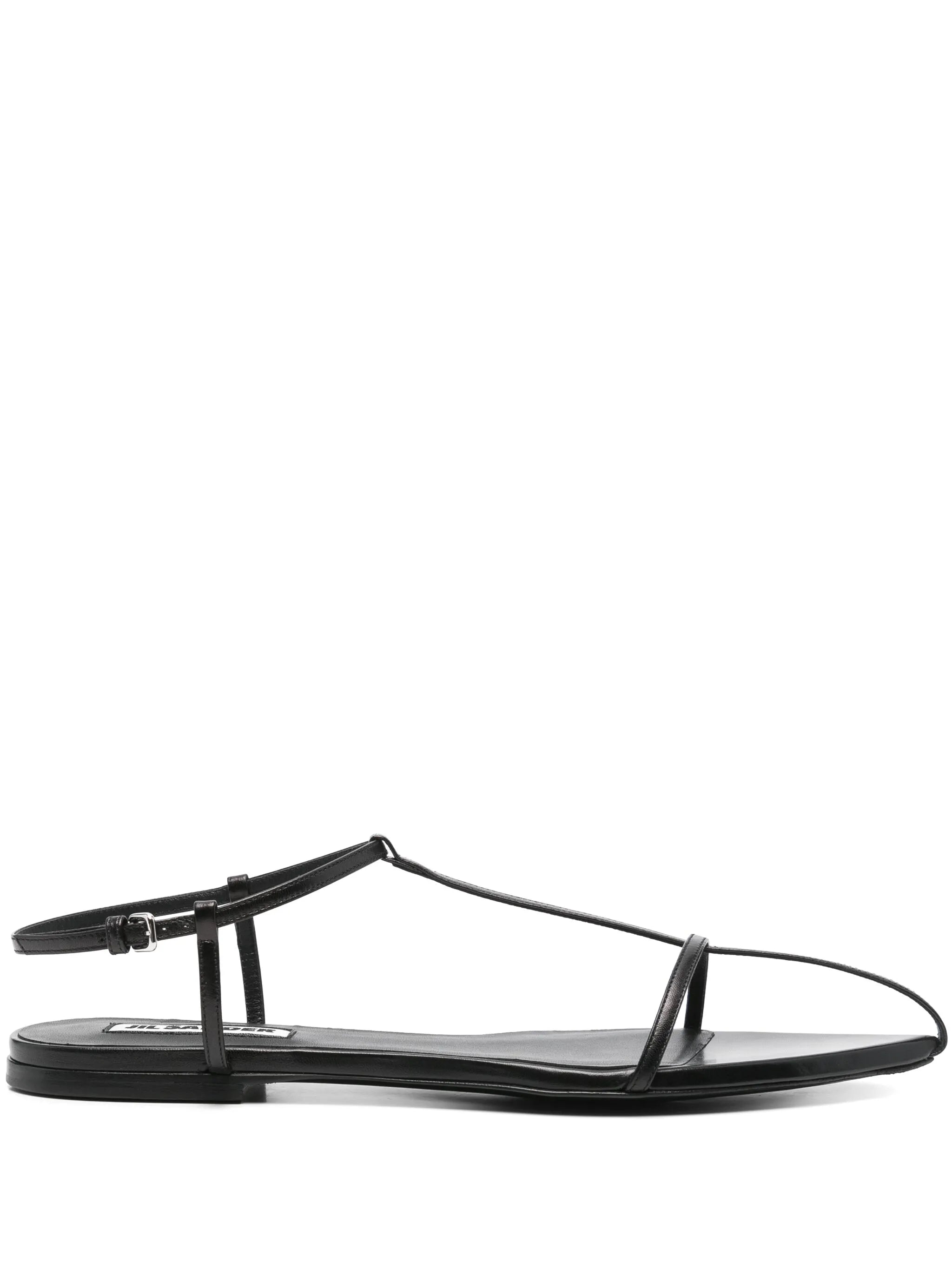 leather flat sandals