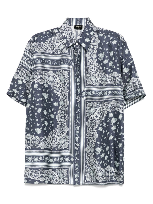 bandana-print shirt