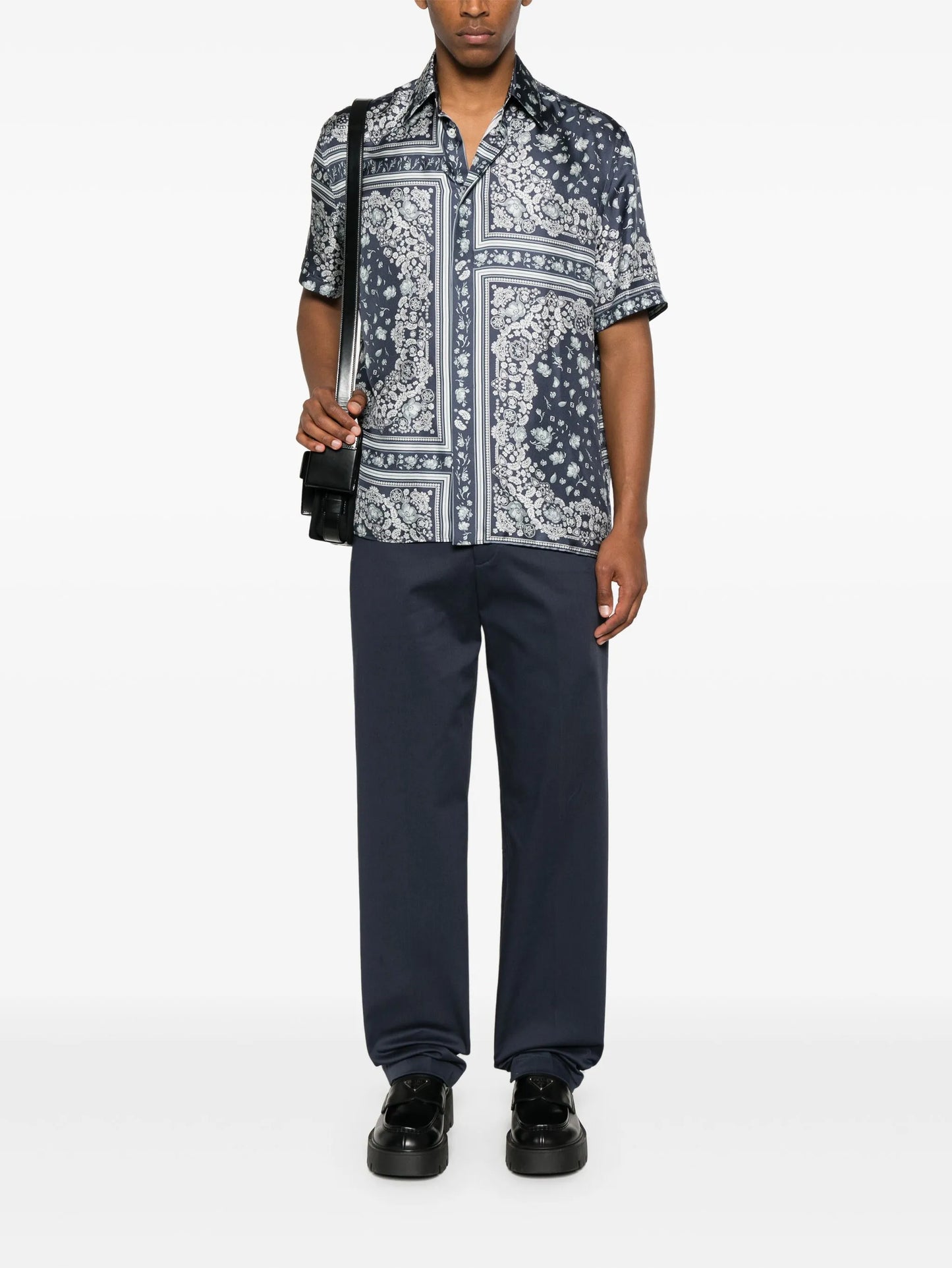 bandana-print shirt