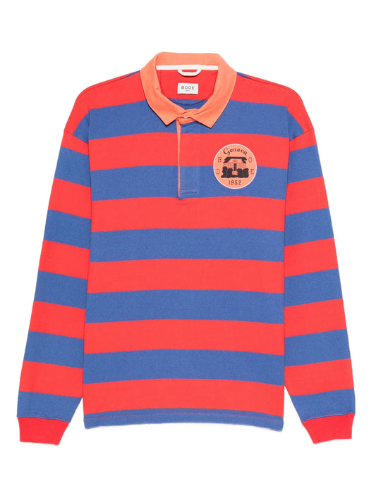 striped rugby polo shirt